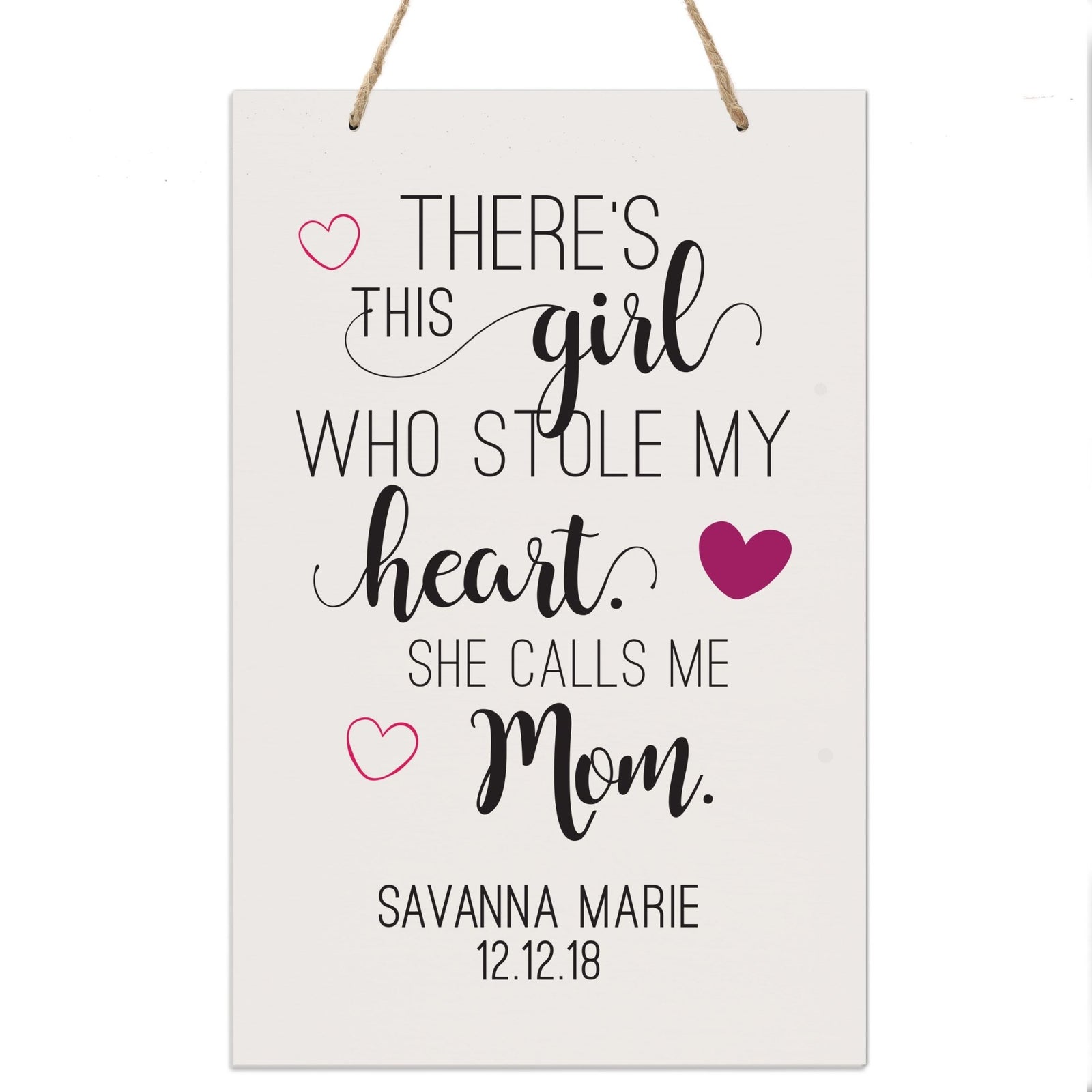 Personalized Mothers Day Gift Wall Hanging Sign - This Girl 8x12 - LifeSong Milestones