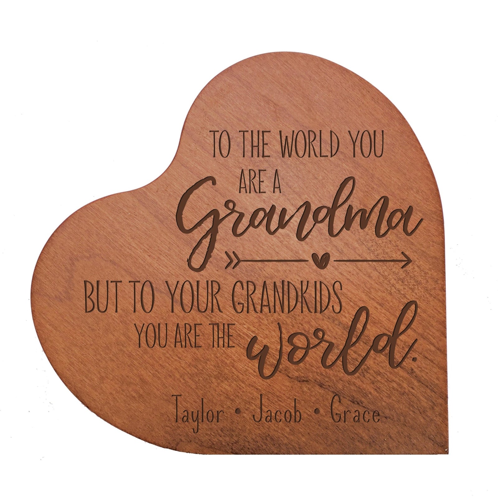 Personalized Mother's Day Hearts of Love 5" x 5.25" x 0.75" -To The World - LifeSong Milestones
