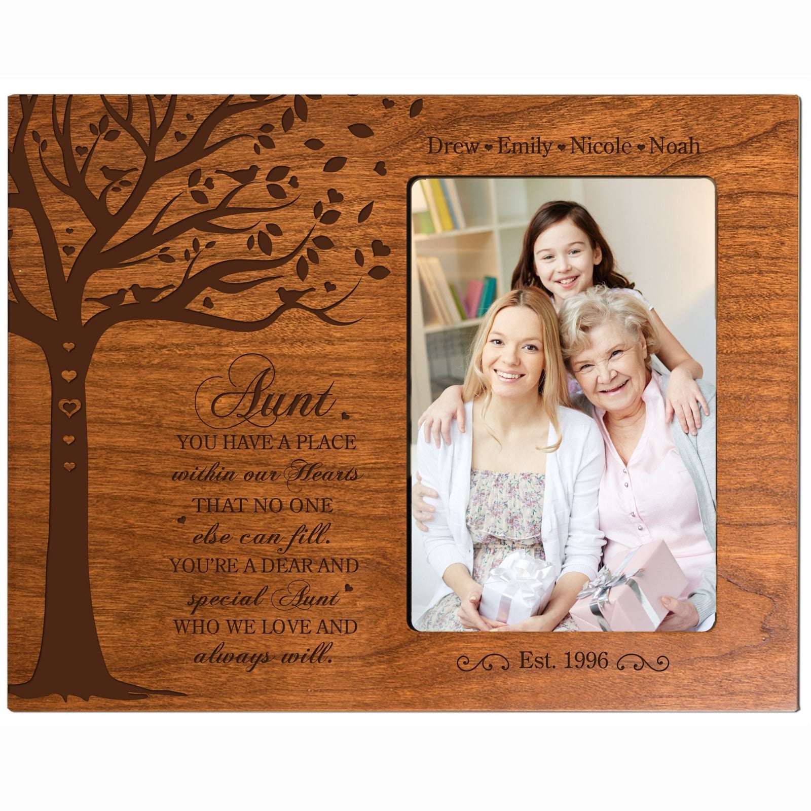 Personalized Mother’s Day Picture Frame 4” x 6” You Have A Place Aunt - LifeSong Milestones
