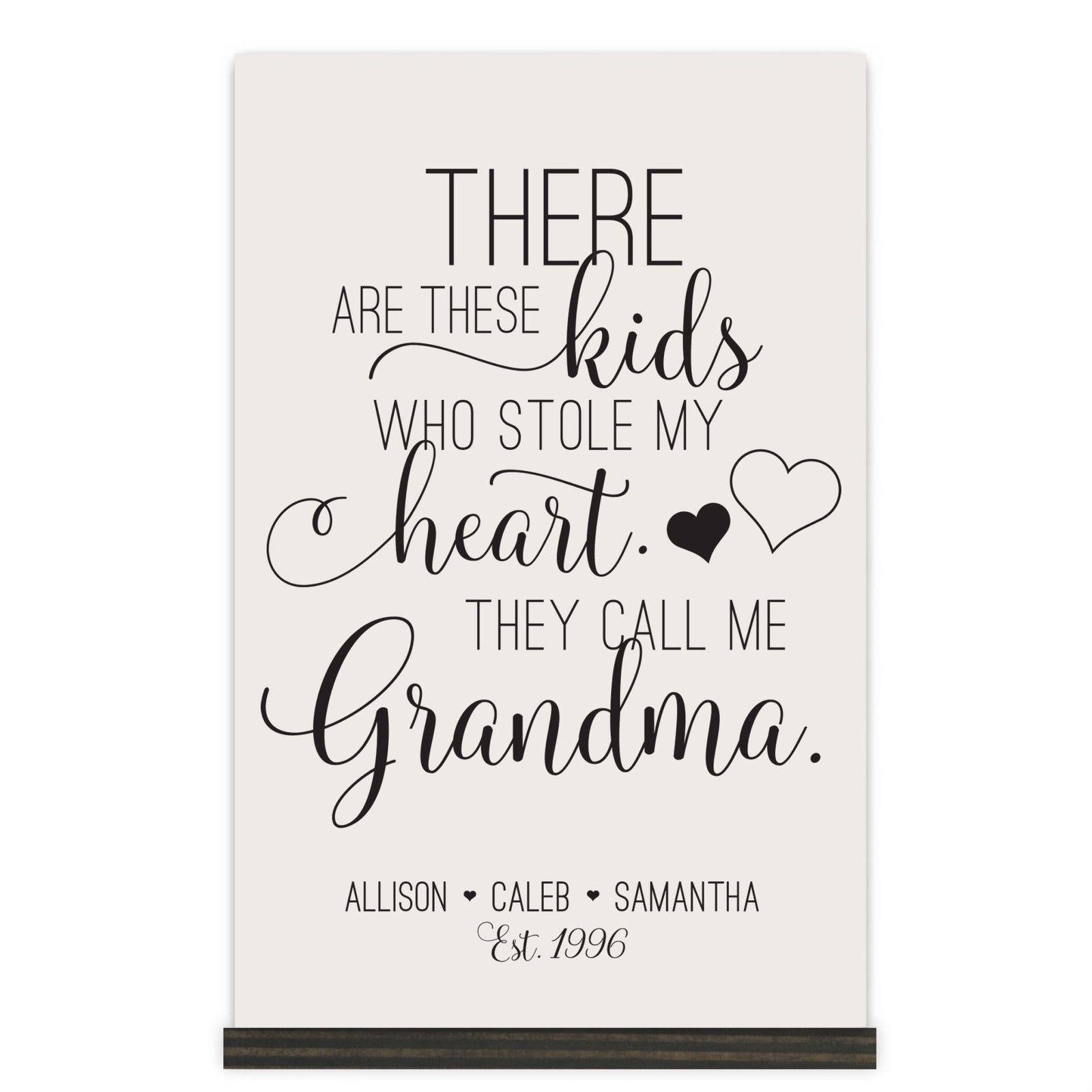 Personalized Mothers Day Sign With Base - These Kids 8x12 - LifeSong Milestones