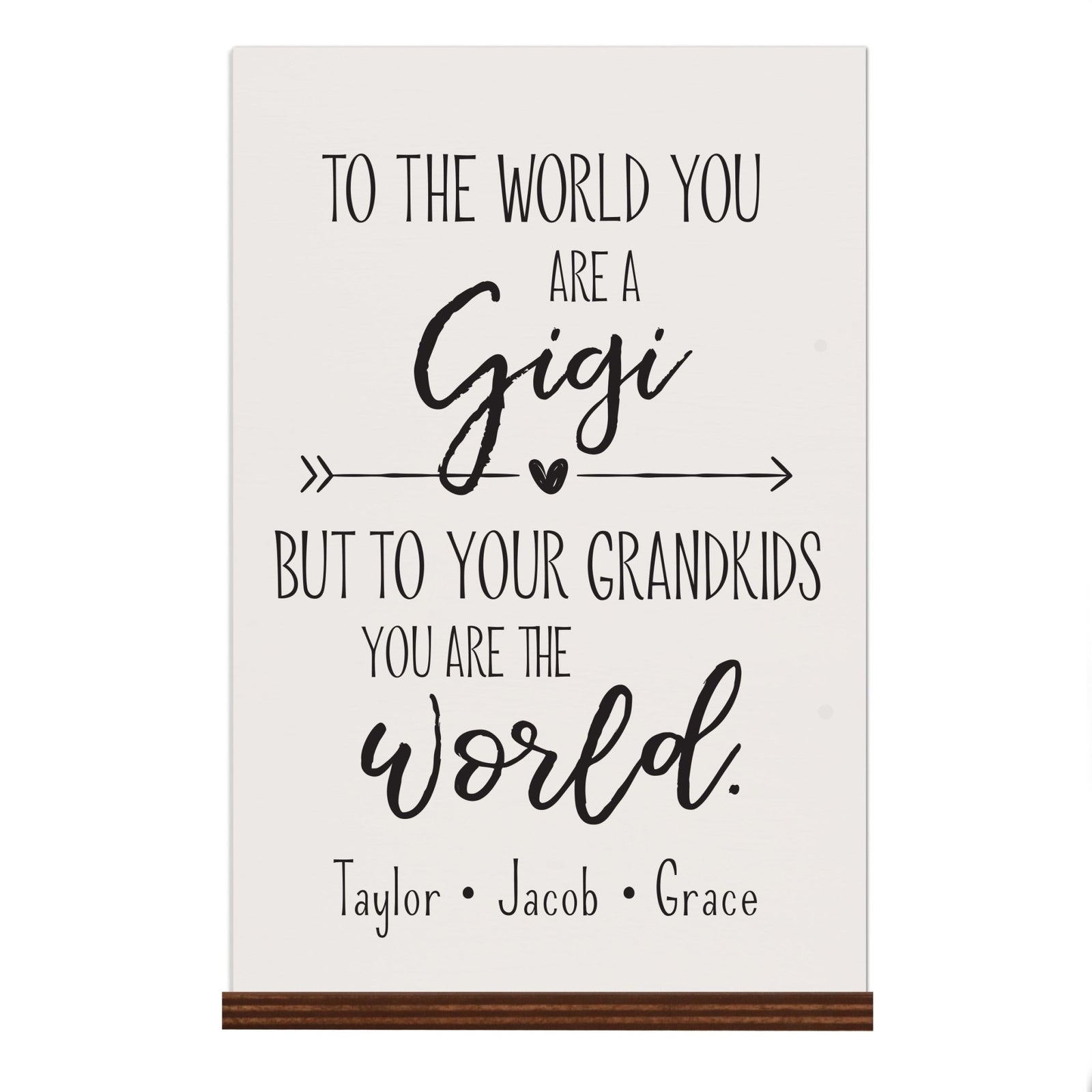Personalized Mother's Day Sign With Base - To The World 8x12 - LifeSong Milestones