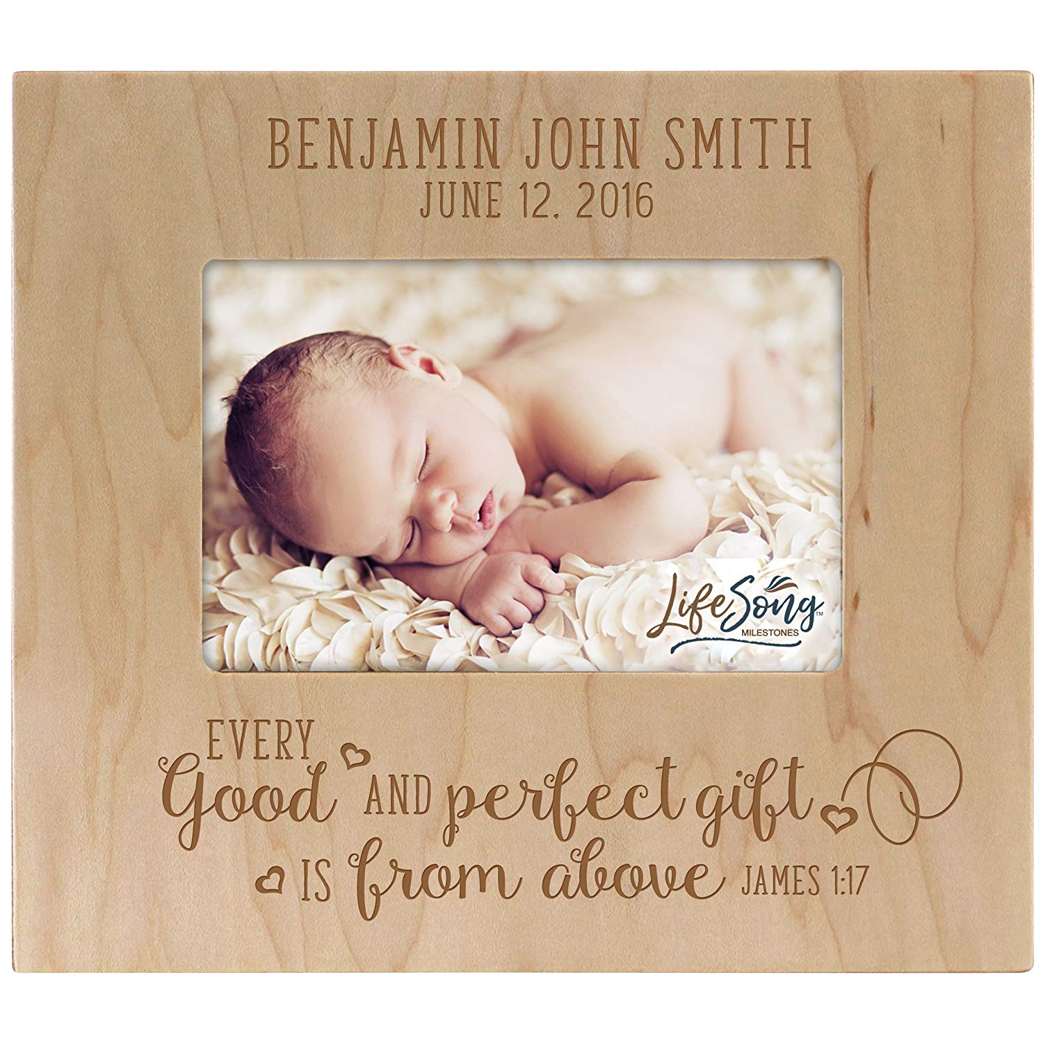 Personalized New Baby Photo Frame - Good And Perfect Gift - LifeSong Milestones