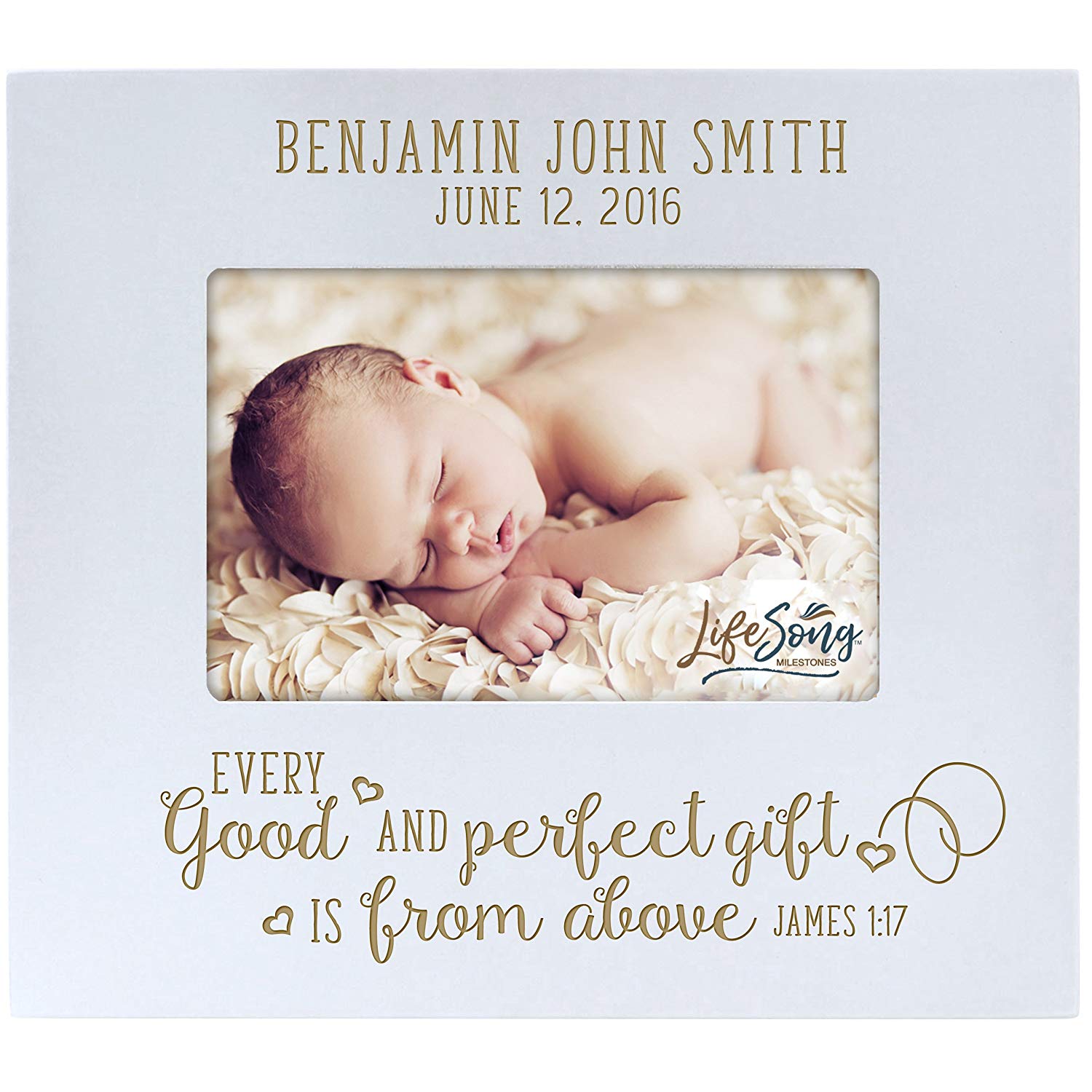 Personalized New Baby Photo Frame - Good And Perfect Gift - LifeSong Milestones