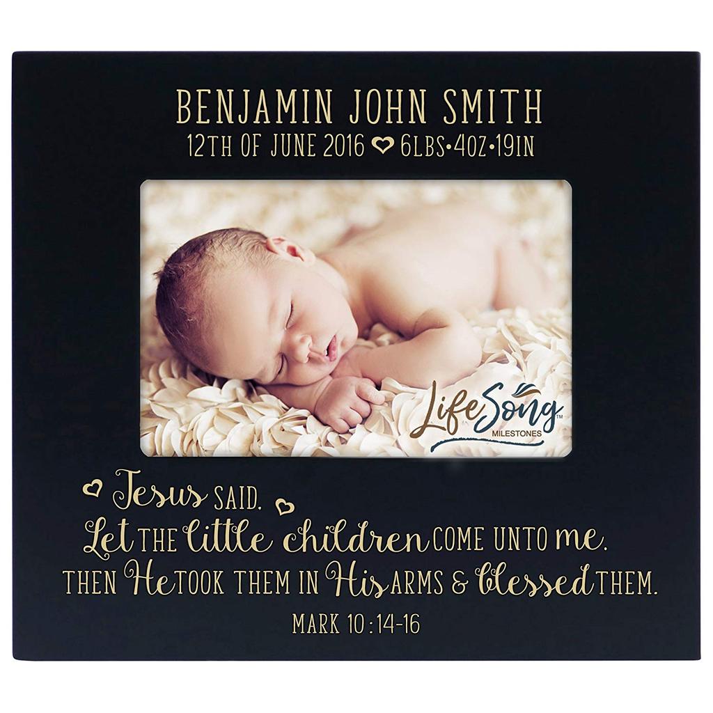 Personalized New Baby Photo Frame - Jesus Said - LifeSong Milestones