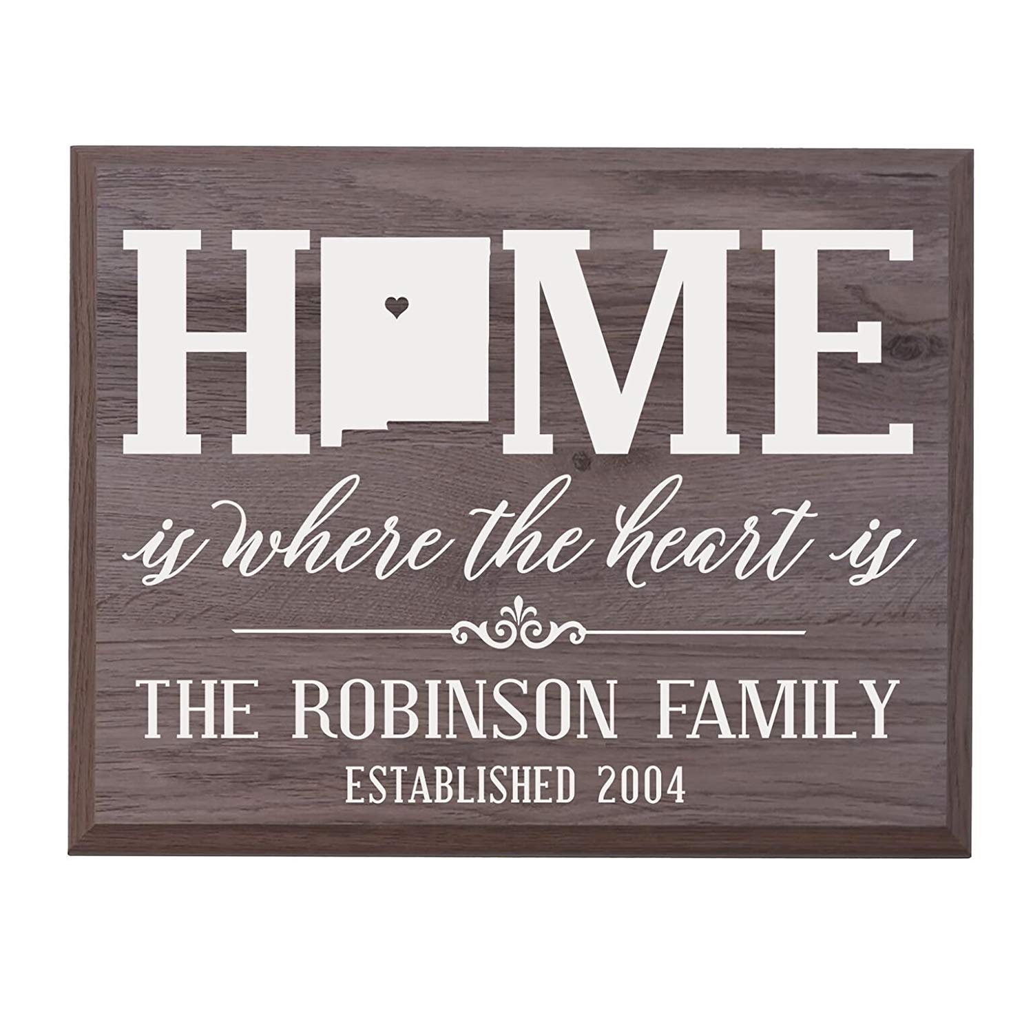 Personalized New Mexico State Home is Where the heart is Sign - LifeSong Milestones