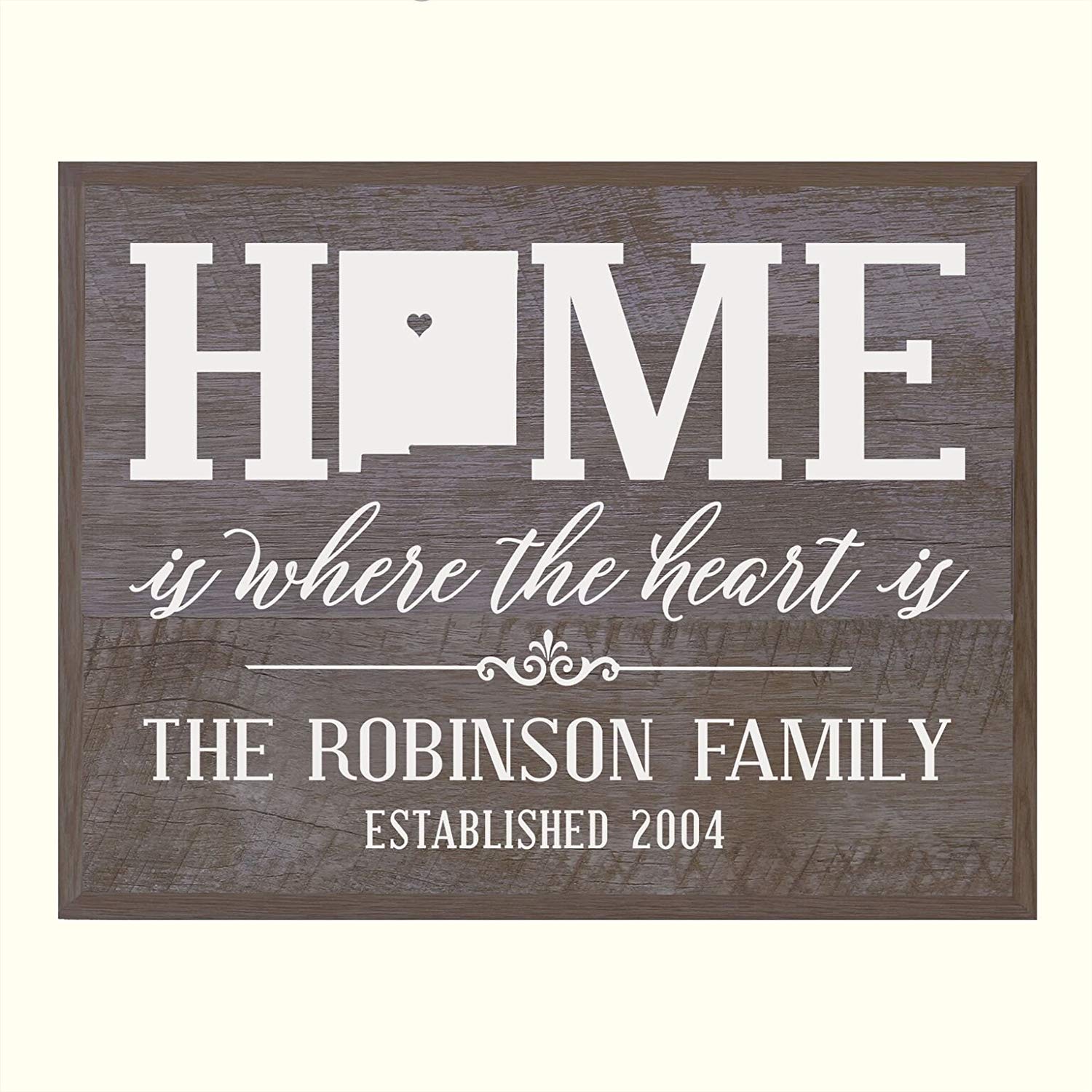 Personalized New Mexico State Home is Where the heart is Sign - LifeSong Milestones