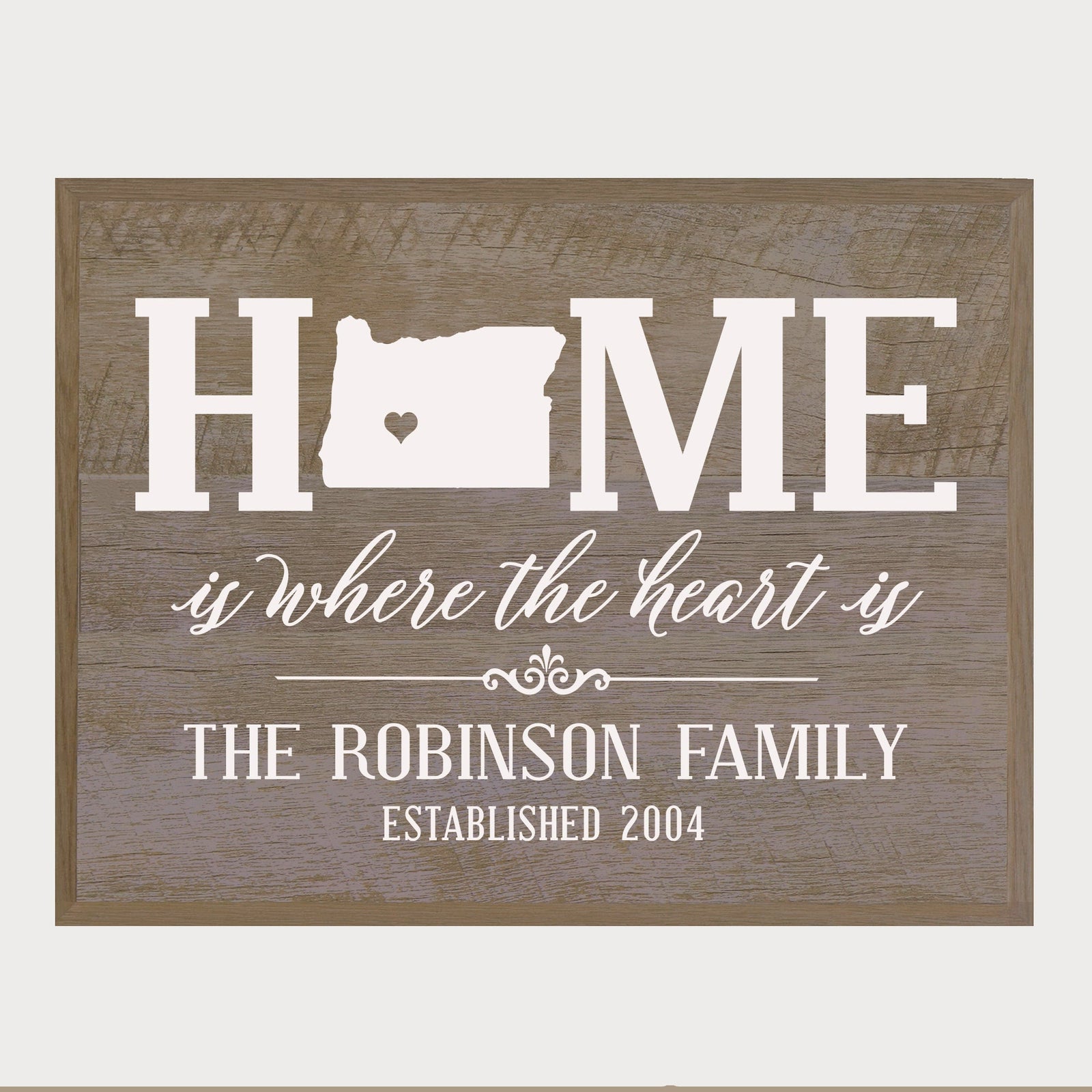 Personalized Oregon State Home is Where the heart is Sign - LifeSong Milestones