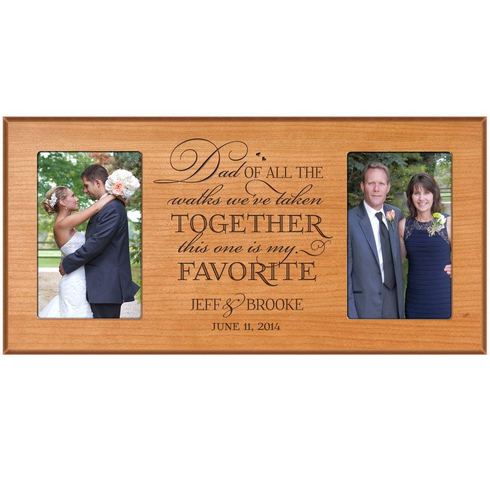 Personalized Parent Wedding 2 Photo Picture Frame Gift Idea "Dad" - LifeSong Milestones