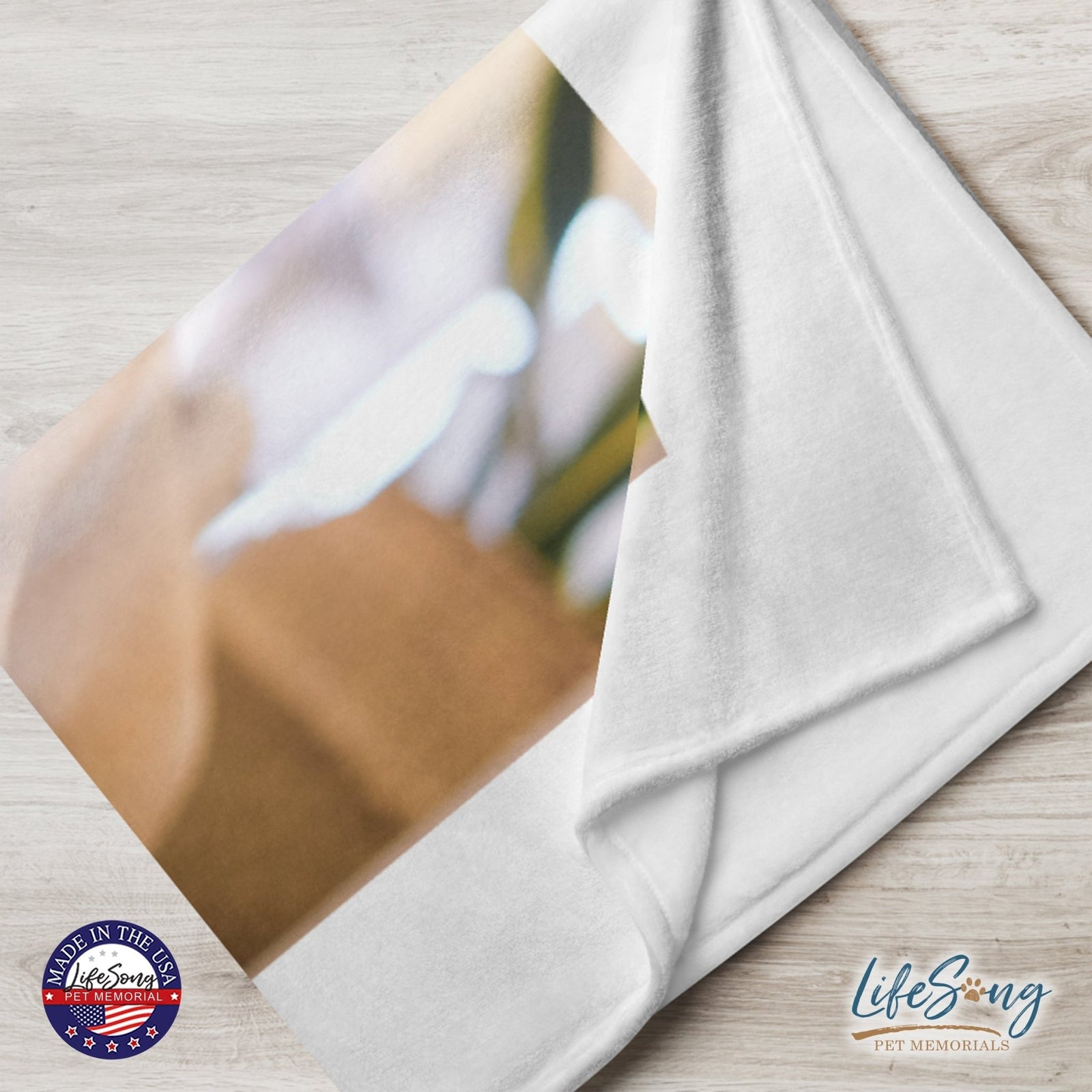 Personalized Pet Memorial Printed Throw Blanket - Gone Yet Not Forgotten - LifeSong Milestones