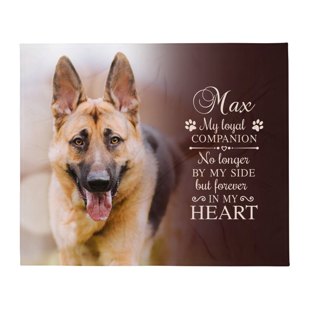Personalized Pet Memorial Printed Throw Blanket - My Loyal Companion - LifeSong Milestones