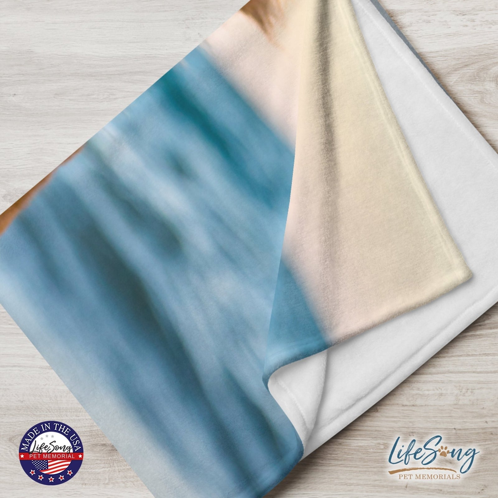 Personalized Pet Memorial Printed Throw Blanket - Once I Held You In My Arms - LifeSong Milestones