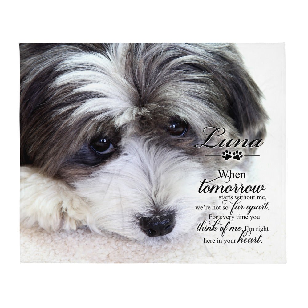 Personalized Pet Memorial Printed Throw Blanket - When Tomorrow Starts Without Me - LifeSong Milestones