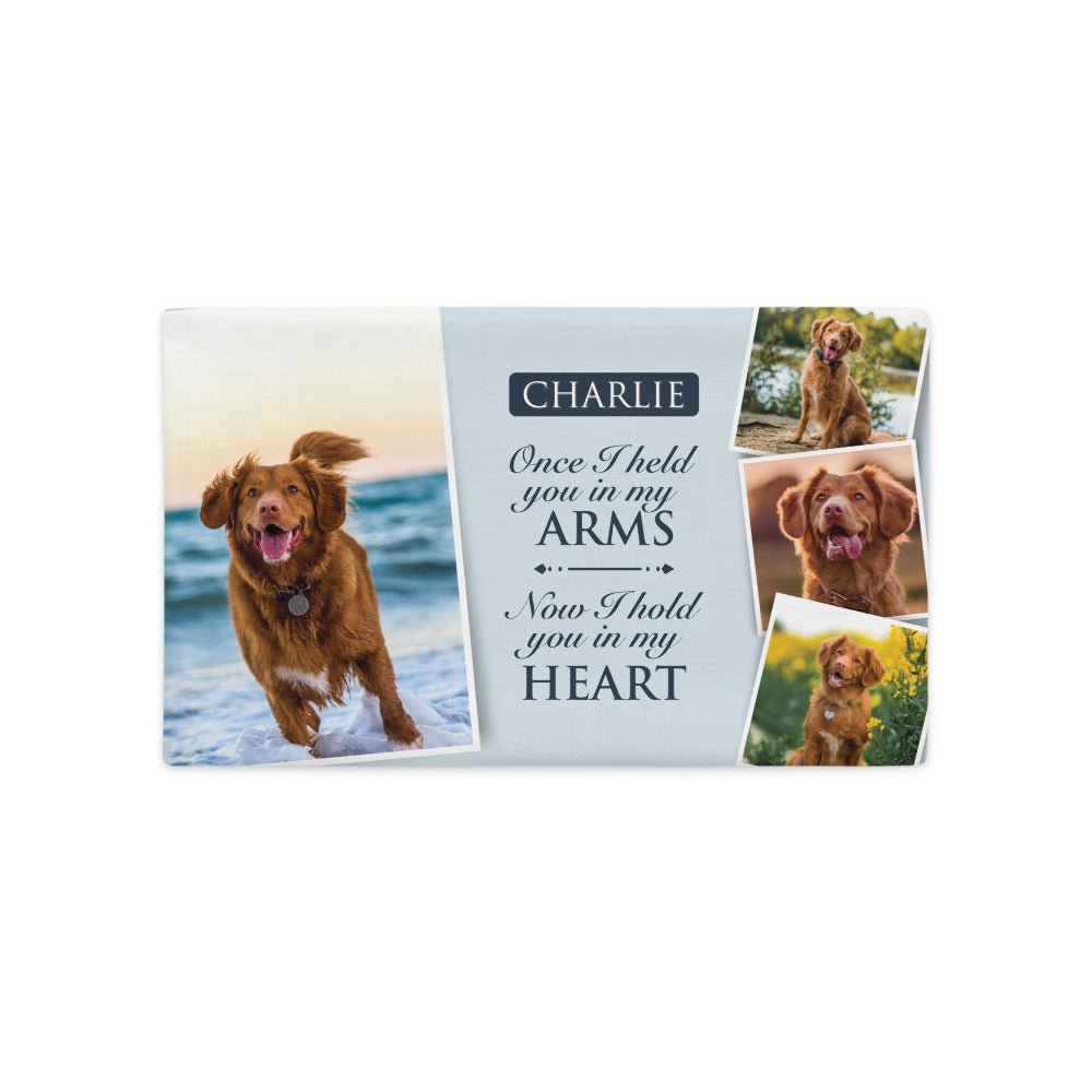 Personalized Pet Memorial Printed Throw Pillow Case - Once I Held You In My Arms - LifeSong Milestones