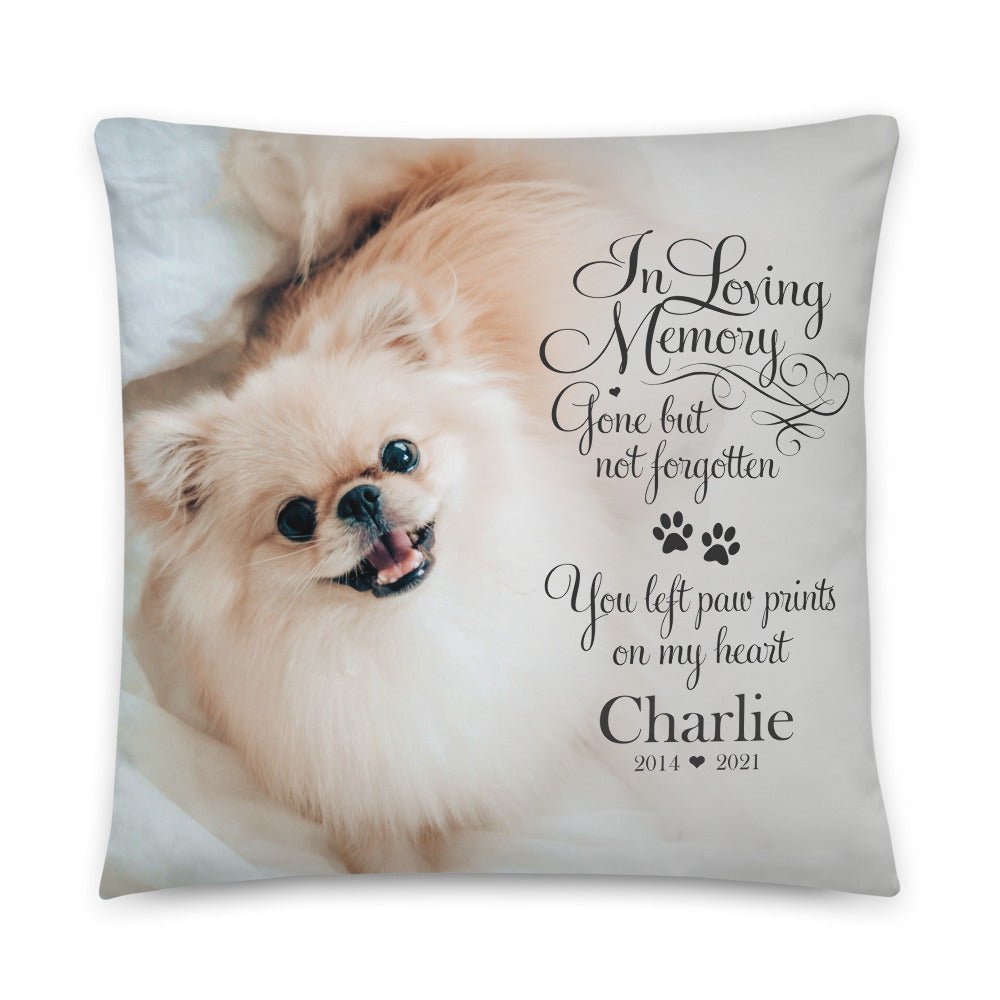 Personalized Pet Memorial Printed Throw Pillow - In Loving Memory - LifeSong Milestones