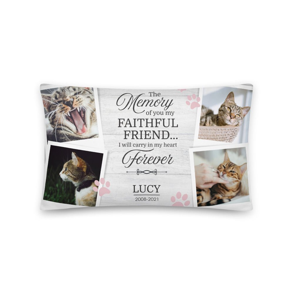 Personalized Pet Memorial Printed Throw Pillow - The Memory Of You - LifeSong Milestones