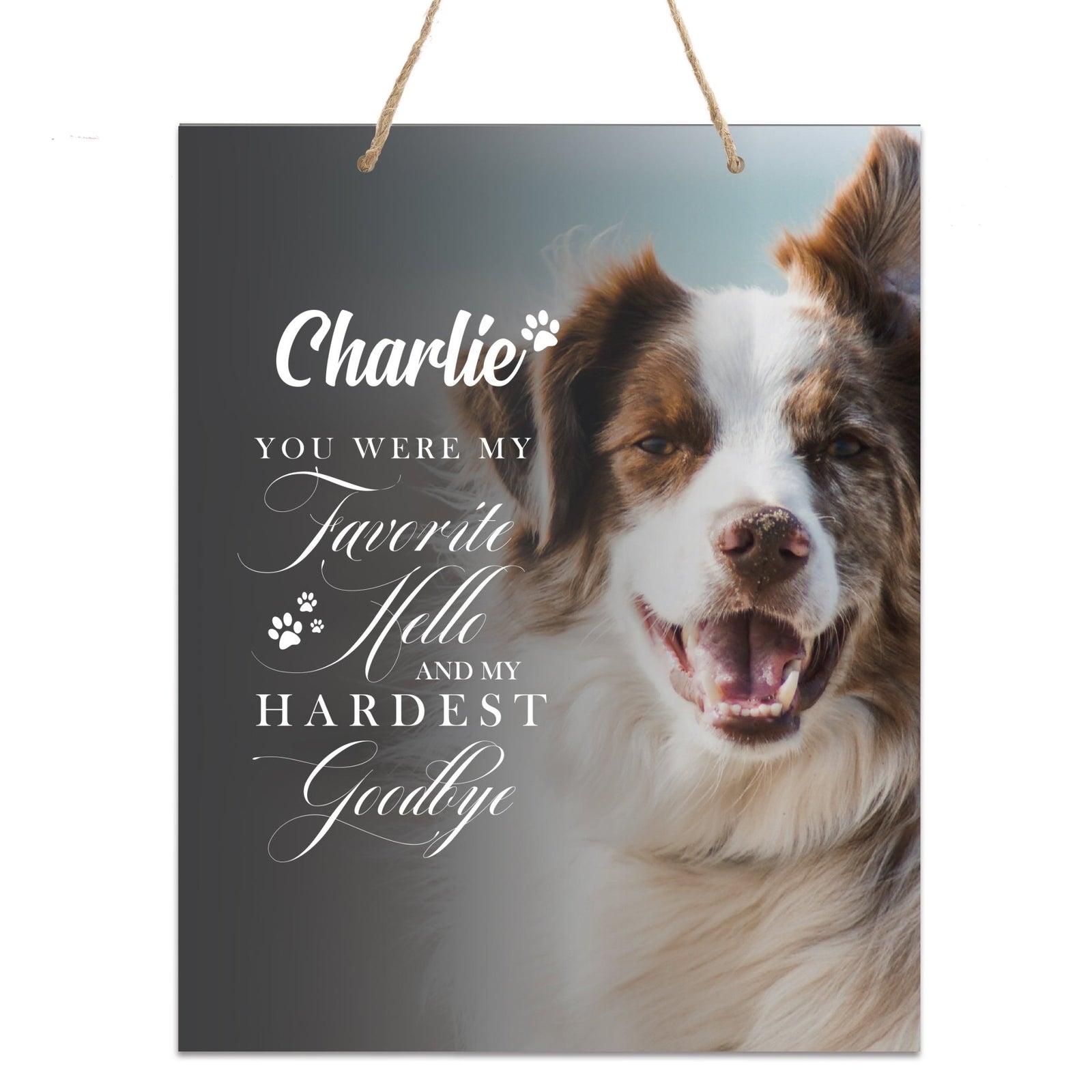 Personalized Pet Memorial Rope Wall Sign Decor - LifeSong Milestones