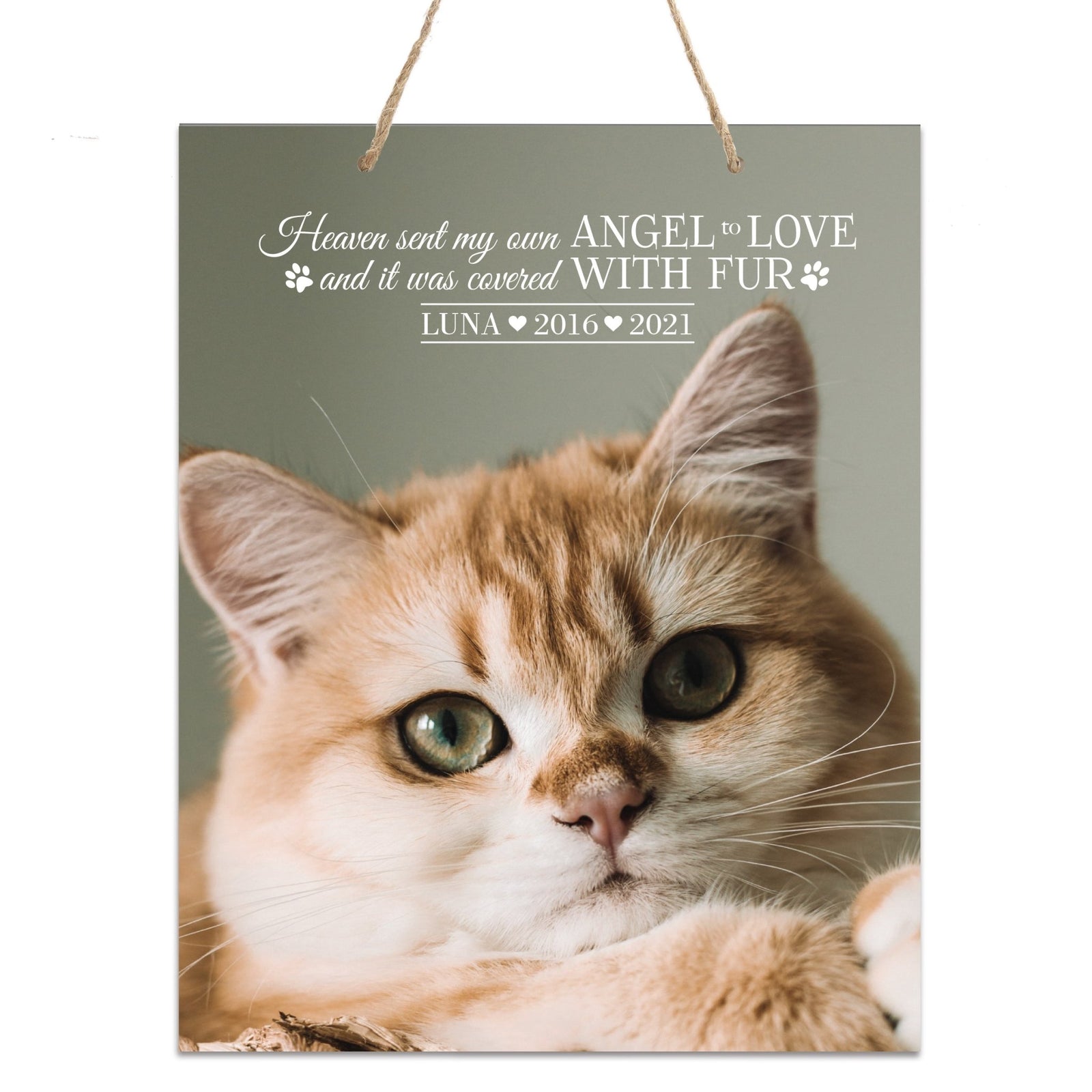 Personalized Pet Memorial Rope Wall Sign Decor - LifeSong Milestones