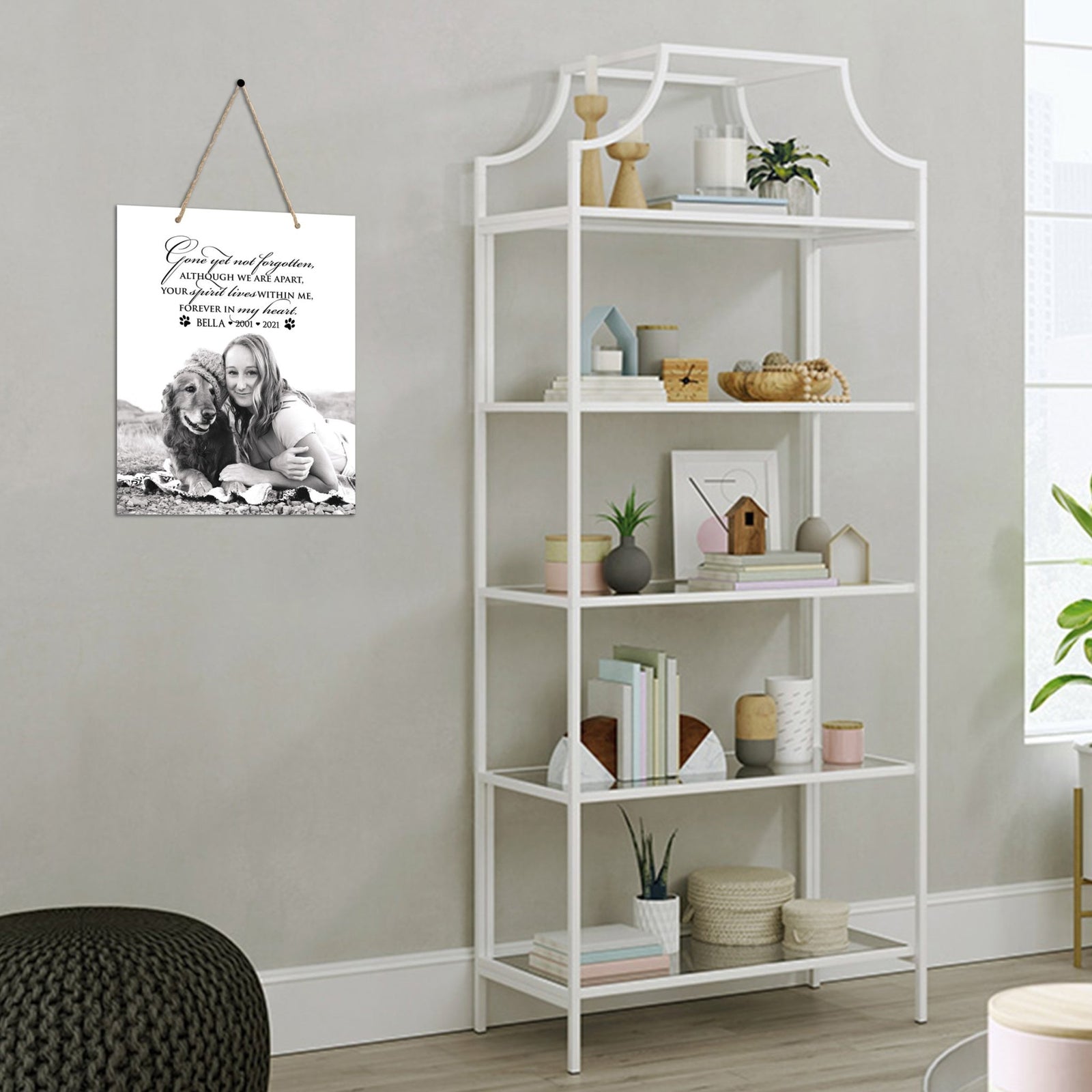 Personalized Pet Memorial Rope Wall Sign Decor - LifeSong Milestones