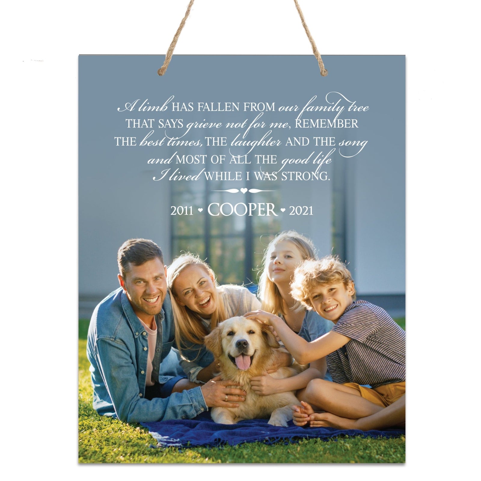 Personalized Pet Memorial Rope Wall Sign Decor - LifeSong Milestones