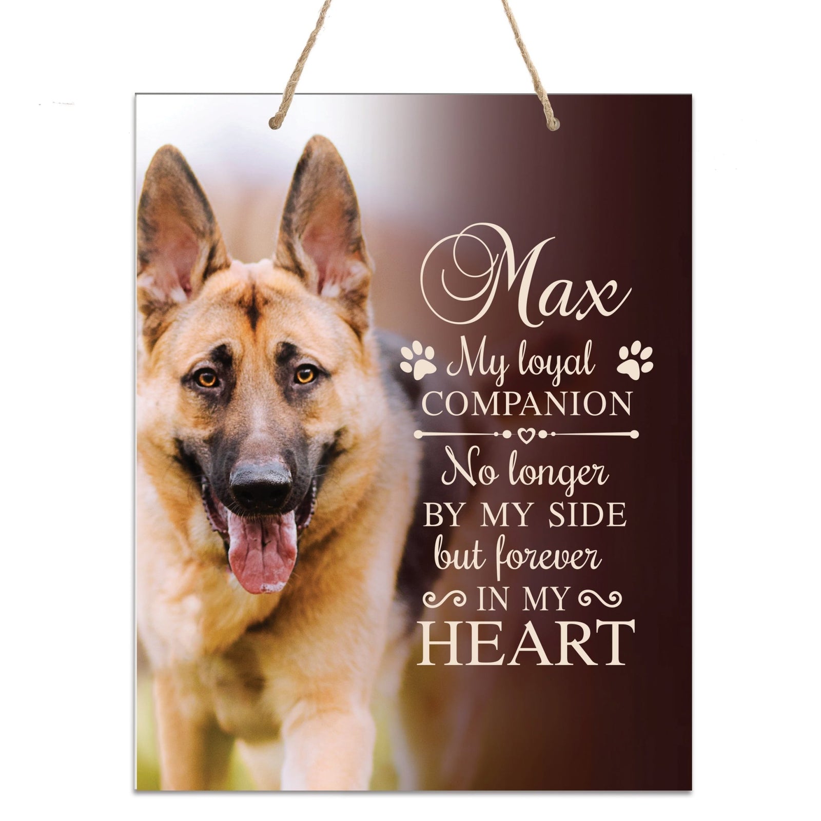 Personalized Pet Memorial Rope Wall Sign Decor - LifeSong Milestones