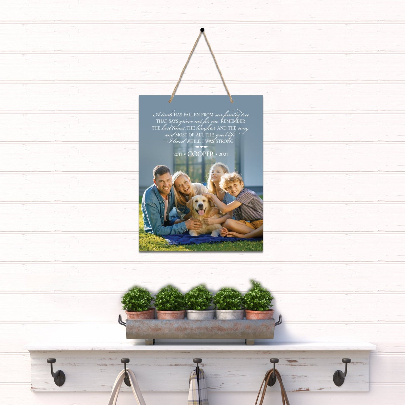 Personalized Pet Memorial Rope Wall Sign Decor - LifeSong Milestones