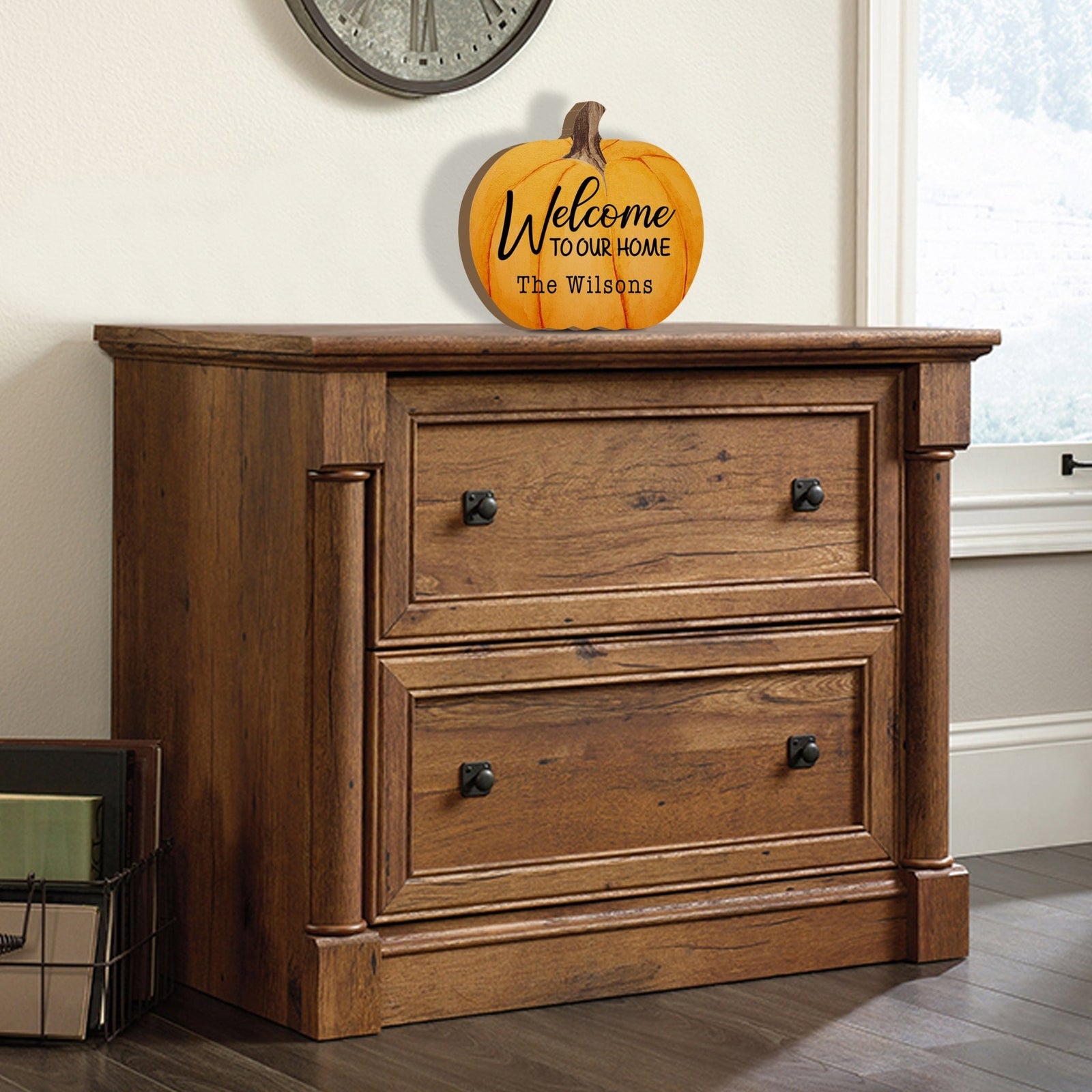 Personalized Pumpkin shelf decor Decorative Home Décor - Welcome To Our Home - LifeSong Milestones