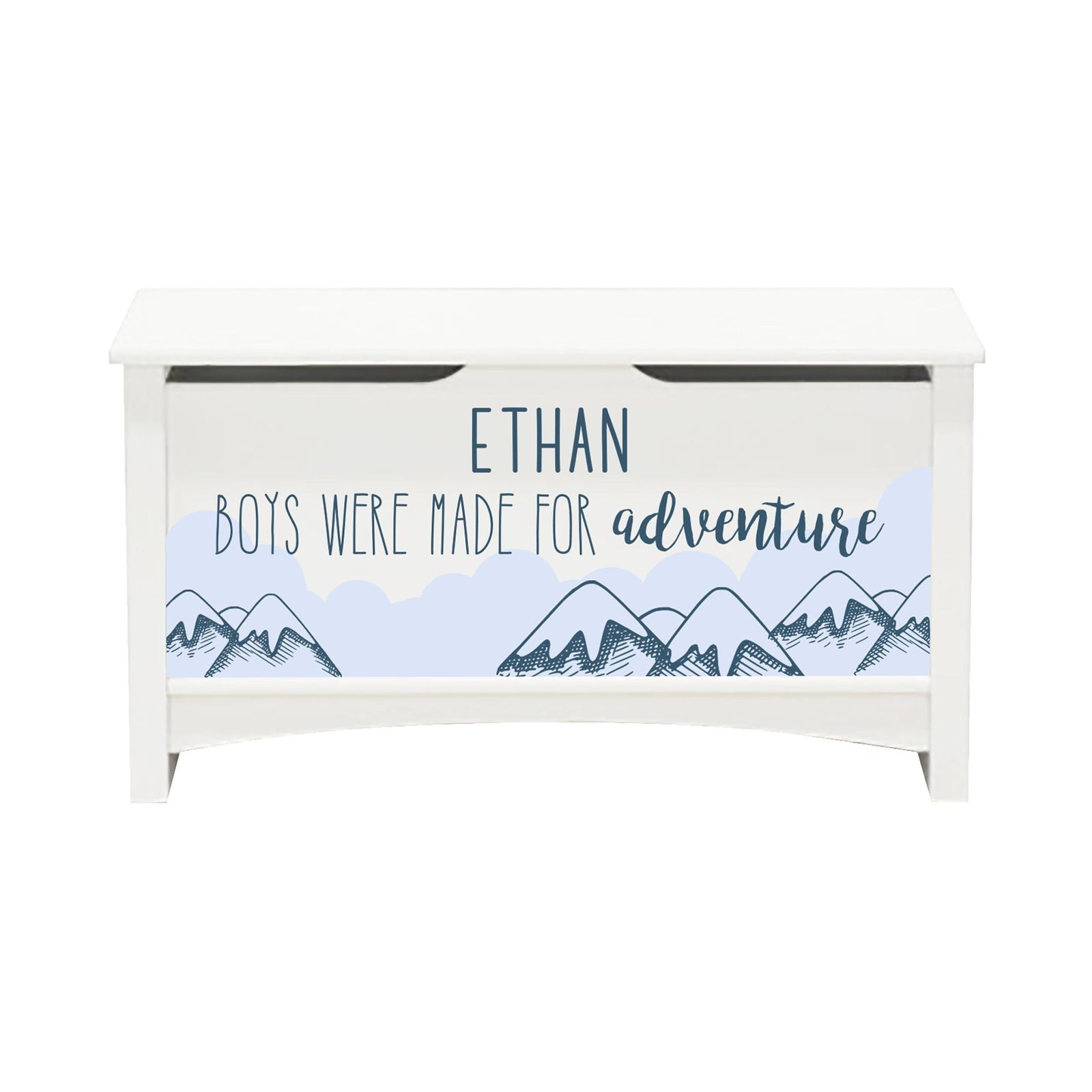 Personalized Room Organizer Toy Blanket Storage Chest Box - (Boy) (Boys Were Made For) - LifeSong Milestones
