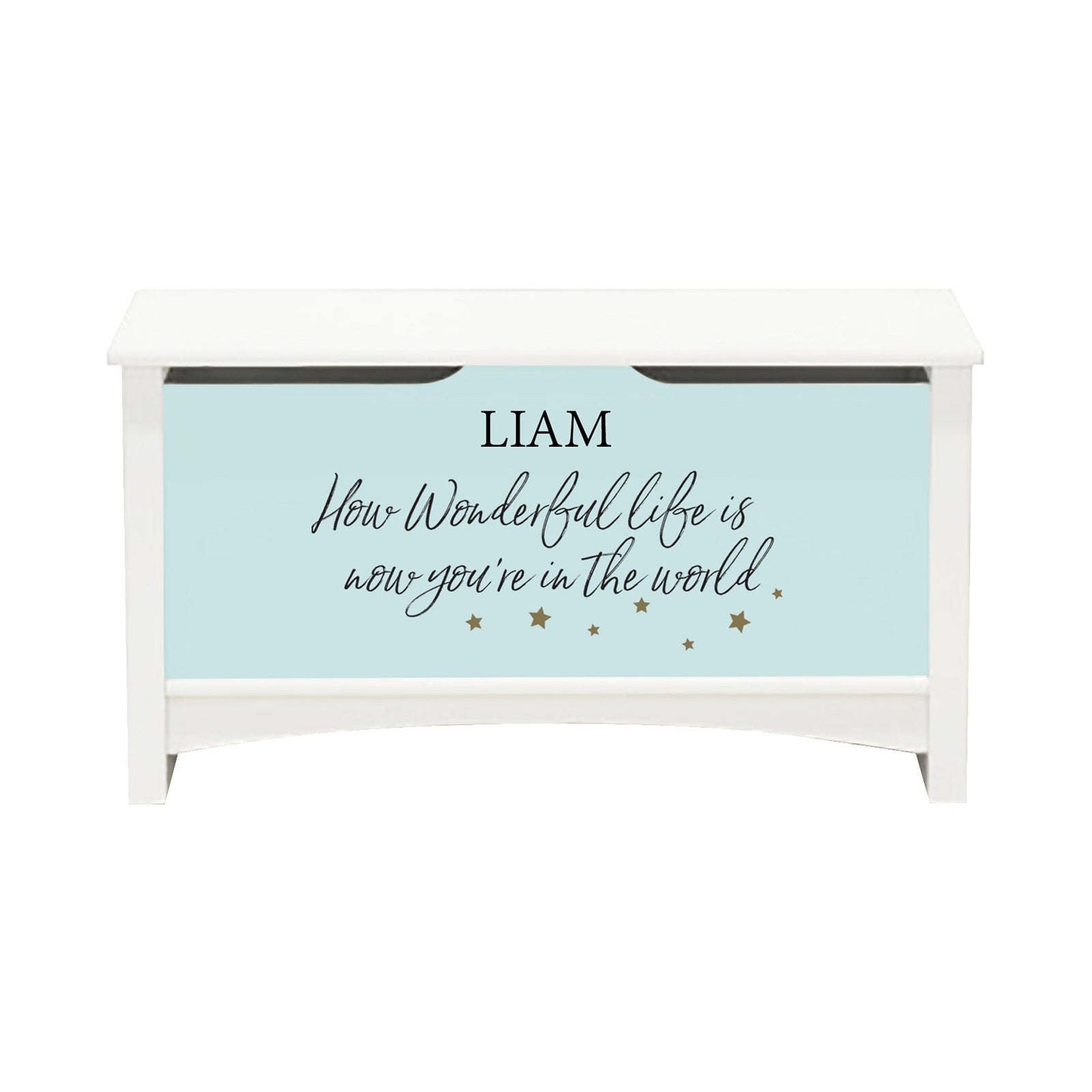 Personalized Room Organizer Toy Blanket Storage Chest Box - (BOYS AND GIRLS) - LifeSong Milestones