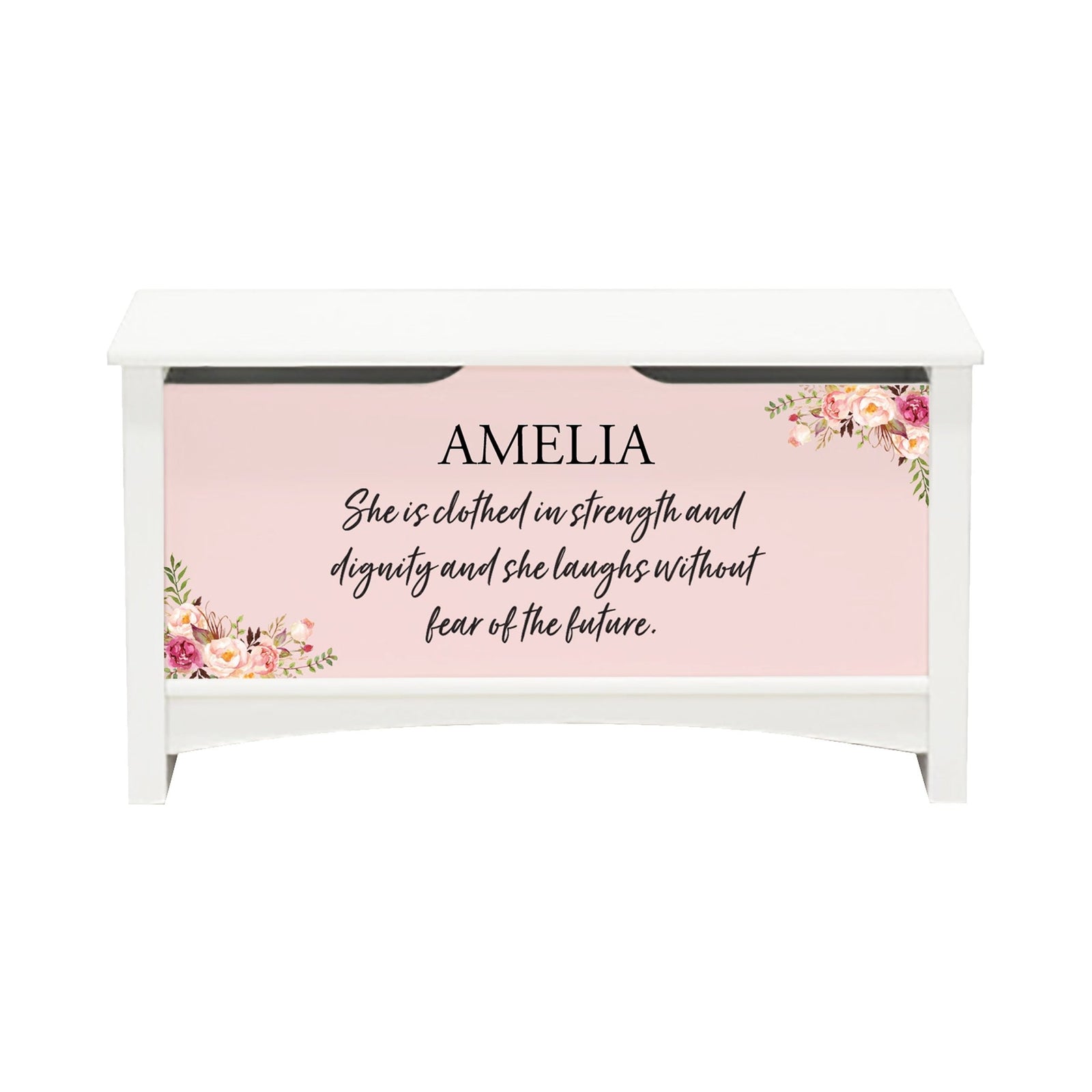 Personalized Room Organizer Toy Blanket Storage Chest Box - (Boys and Girls) - LifeSong Milestones