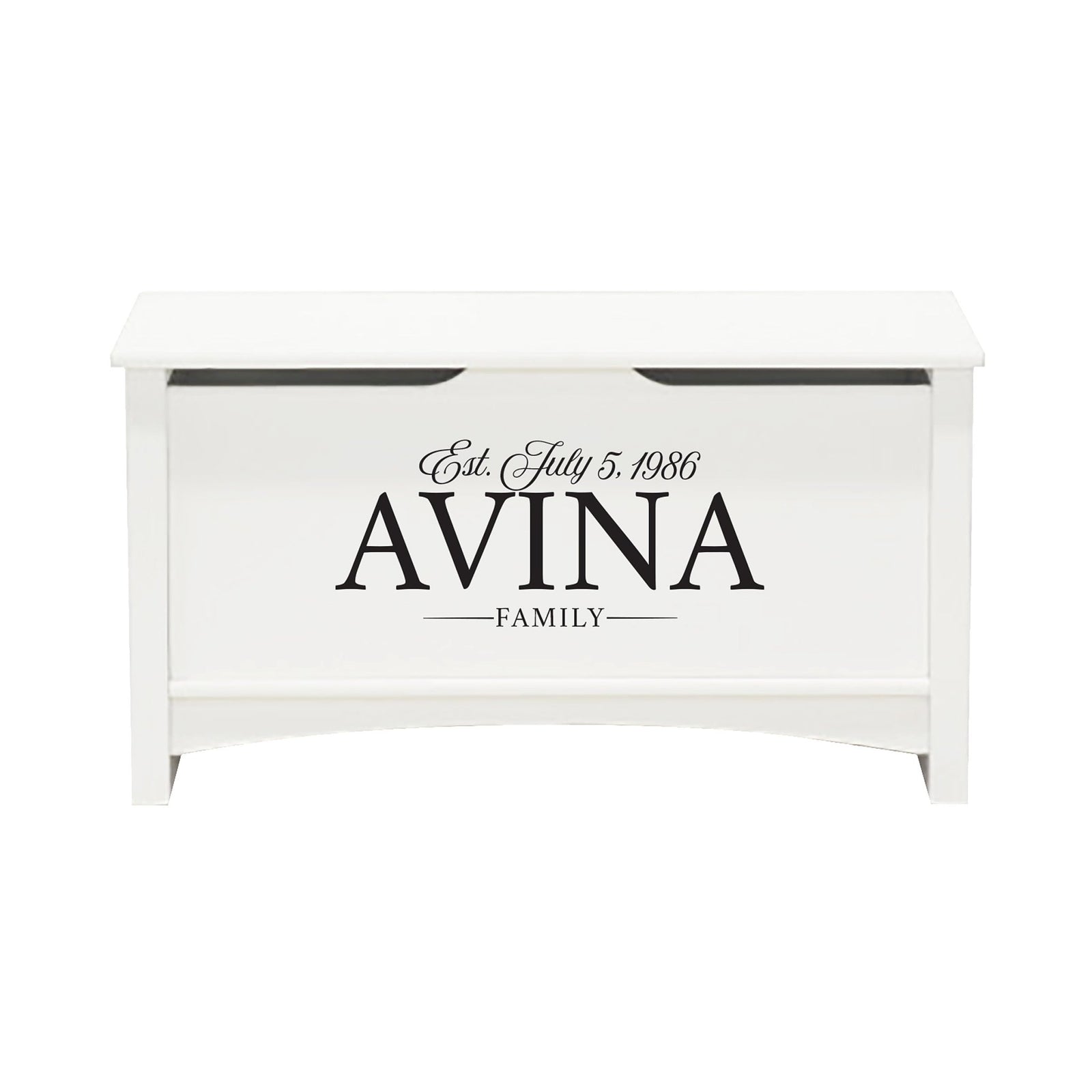 Personalized Room Organizer Toy Blanket Storage Chest Box - (FAMILY) - LifeSong Milestones