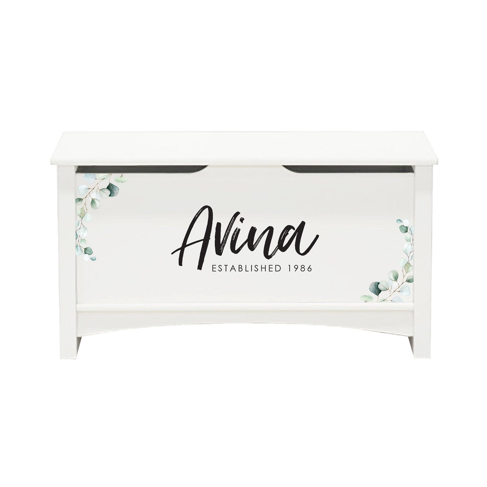 Personalized Room Organizer Toy Blanket Storage Chest Box - (FAMILY) - LifeSong Milestones