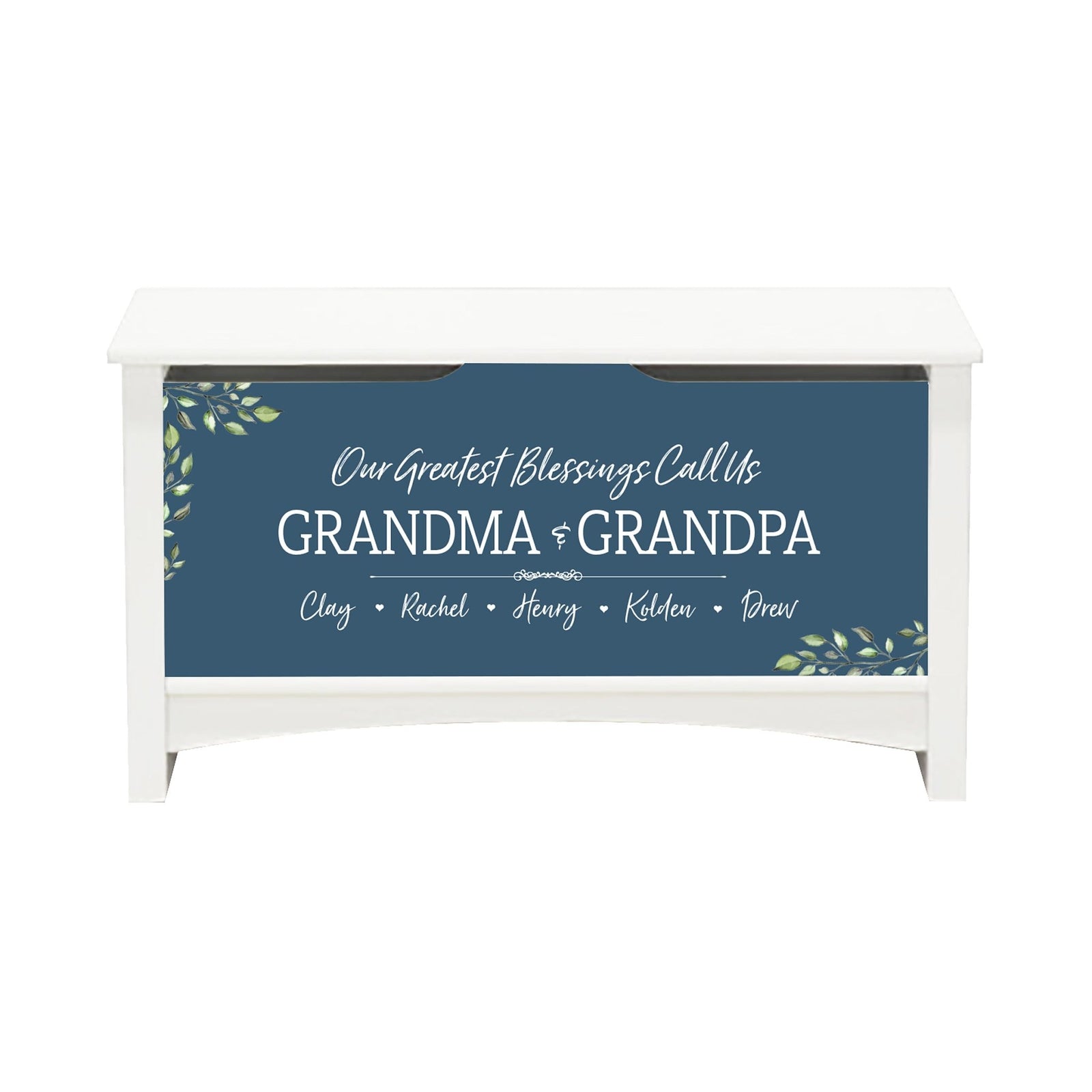 Personalized Room Organizer Toy Blanket Storage Chest Box - (GRANDPARENTS / FAMILY) - LifeSong Milestones