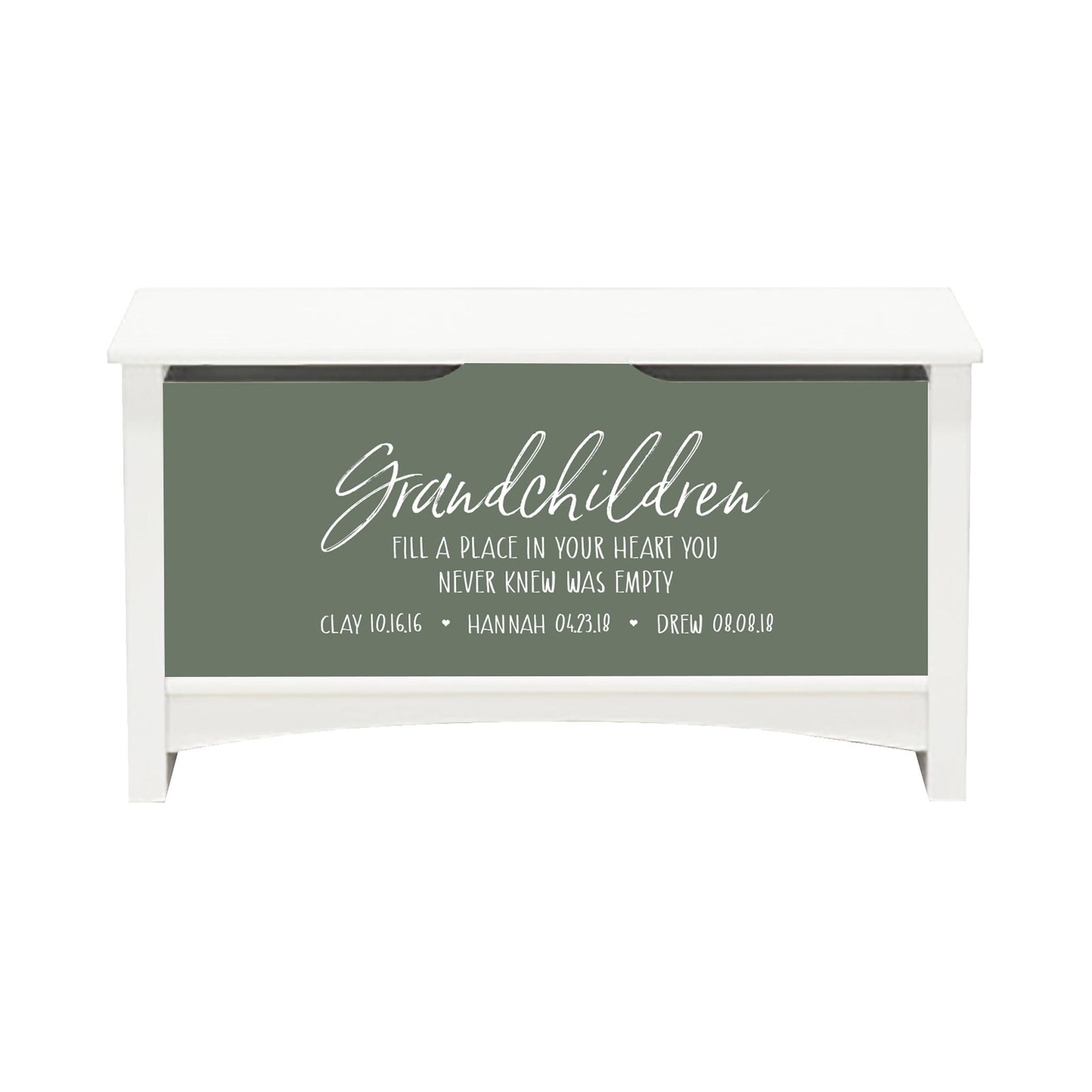 Personalized Room Organizer Toy Blanket Storage Chest Box - (GRANDPARENTS / FAMILY) - LifeSong Milestones