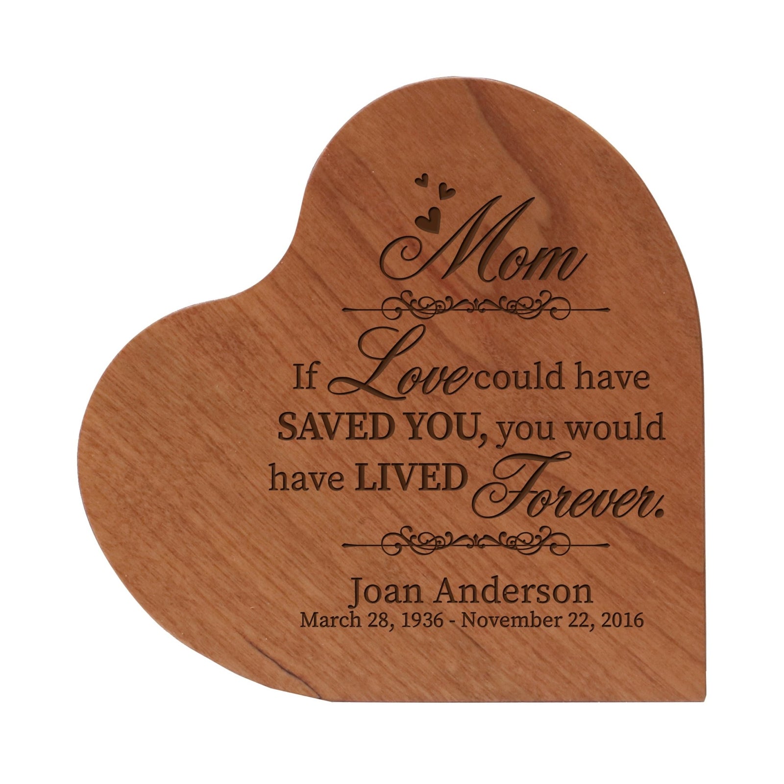 Custom Funeral Engraved Heart Keepsake Urns For Bereavement Gifts For Mom