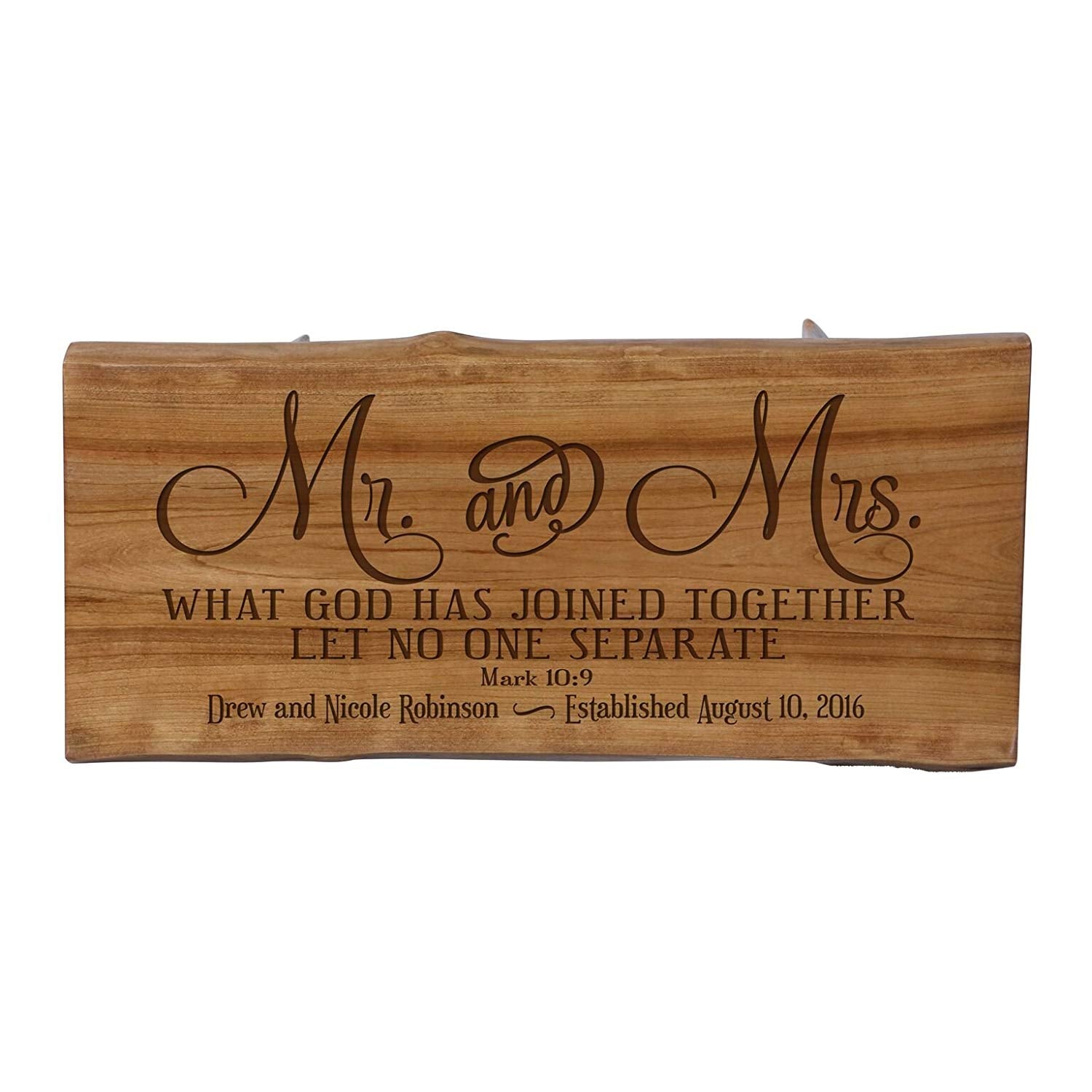 Personalized Solid Cherry Wood Step Stool 8 3/4" x 16" - LifeSong Milestones