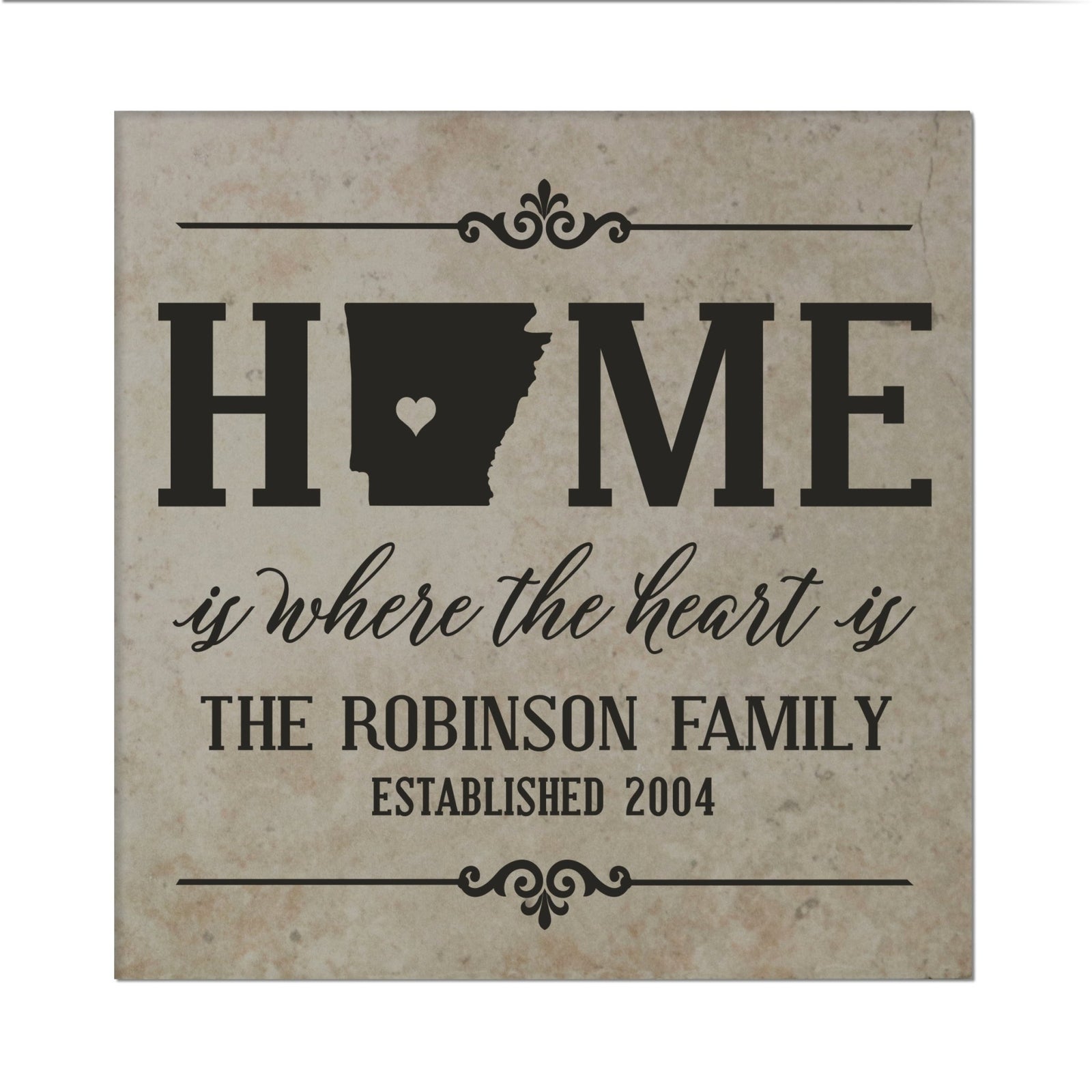 Personalized Southeast Region Home State Trivet - Home Is Where The Heart Is - LifeSong Milestones