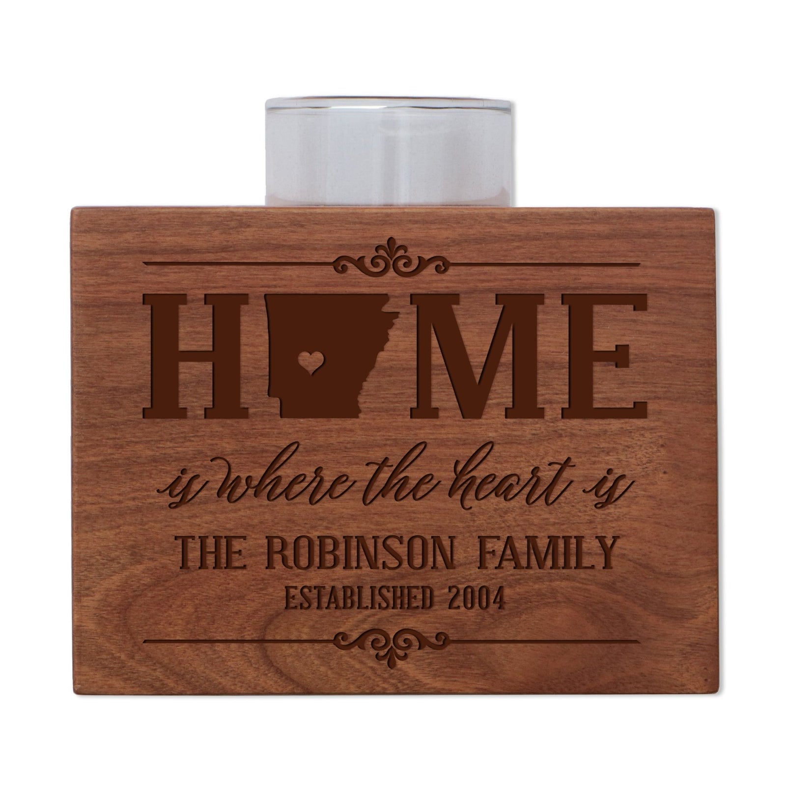 Personalized State Family Candle Holder - Southeast Region - LifeSong Milestones