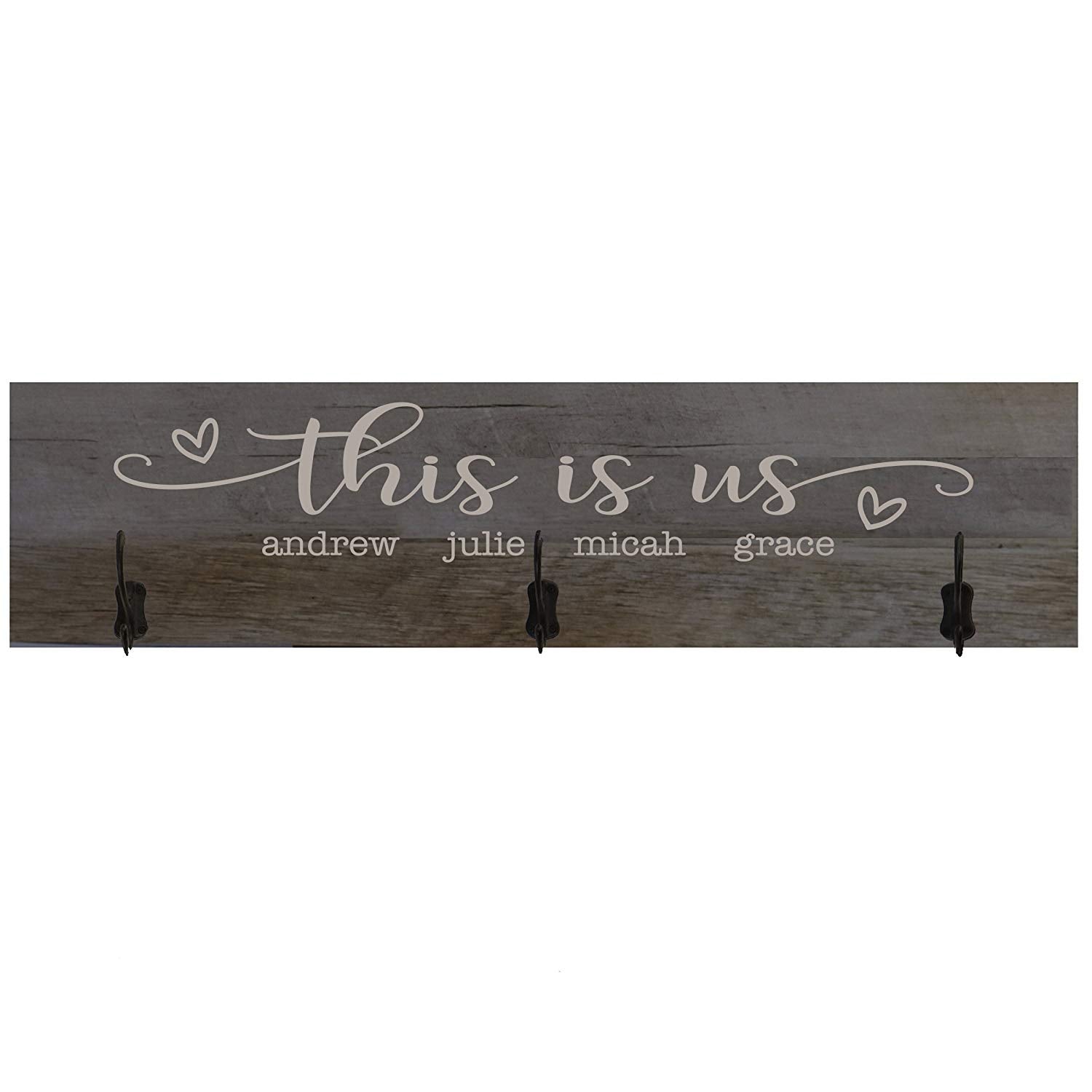 Personalized This is Us Coat Rack Wall Sign - LifeSong Milestones
