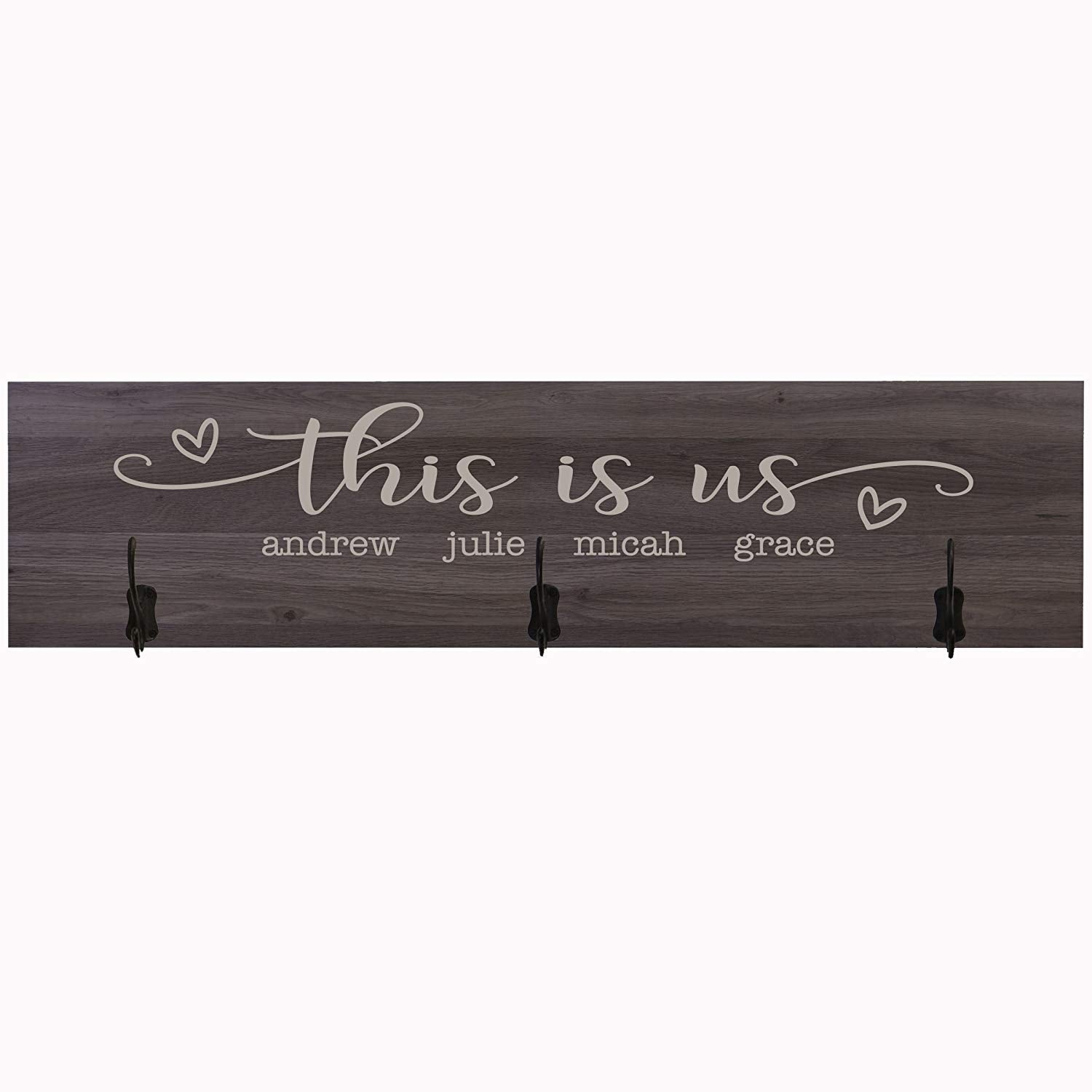 Personalized This is Us Coat Rack Wall Sign - LifeSong Milestones