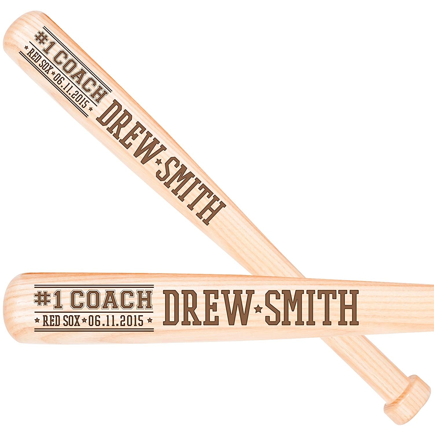 Personalized Unique Number One Coach Baseball Bat Shelf Décor - #1 Coach - LifeSong Milestones