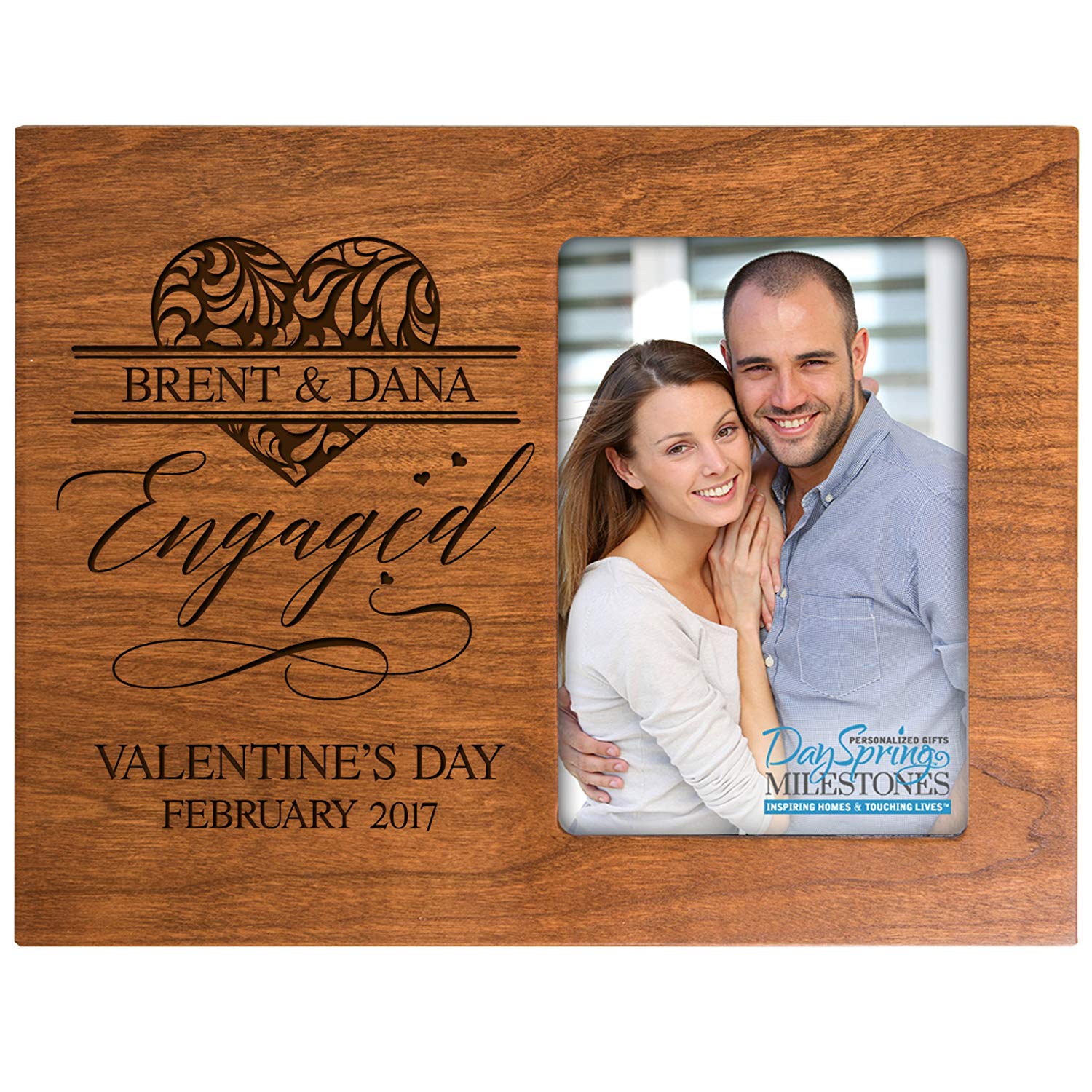 Personalized Valentine's Day Frames - Engaged - LifeSong Milestones