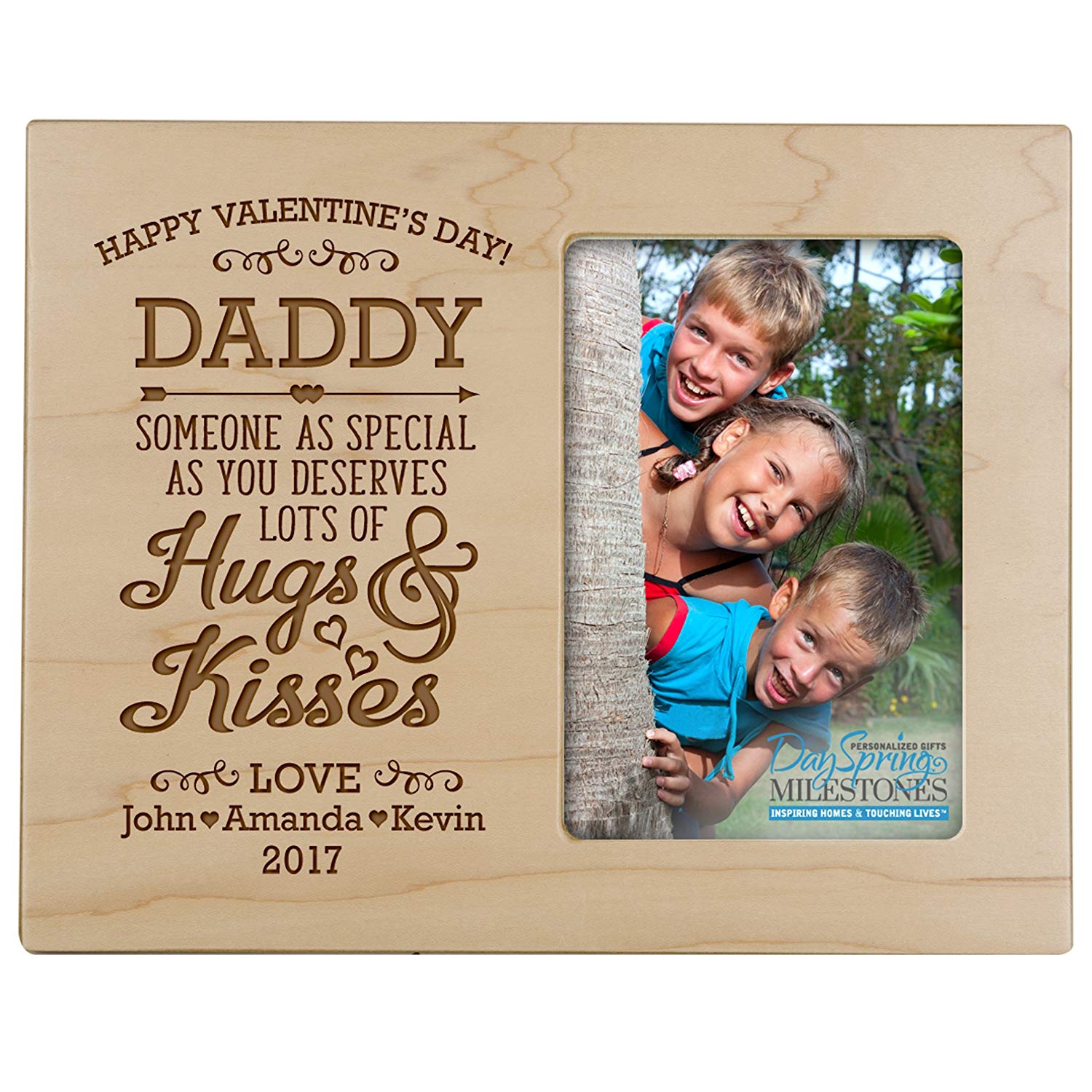Personalized Valentine's Day Frames - Happy Valentine's Day Daddy - LifeSong Milestones