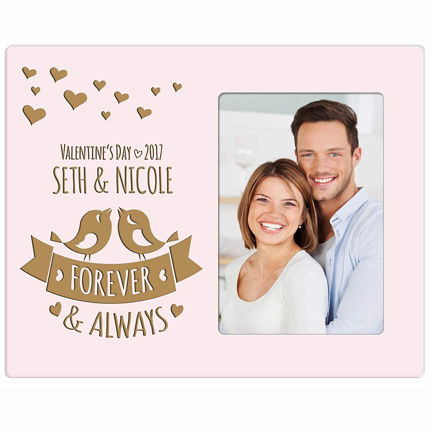 Personalized Valentine's Day Photo Frame - Forever & Always - LifeSong Milestones
