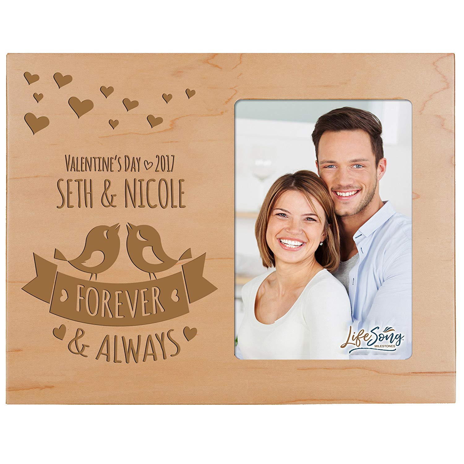 Personalized Valentine's Day Photo Frame - Forever & Always - LifeSong Milestones