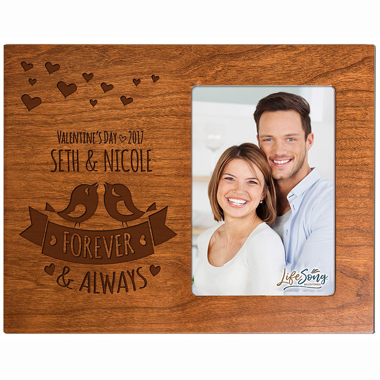 Personalized Valentine's Day Photo Frame - Forever & Always - LifeSong Milestones