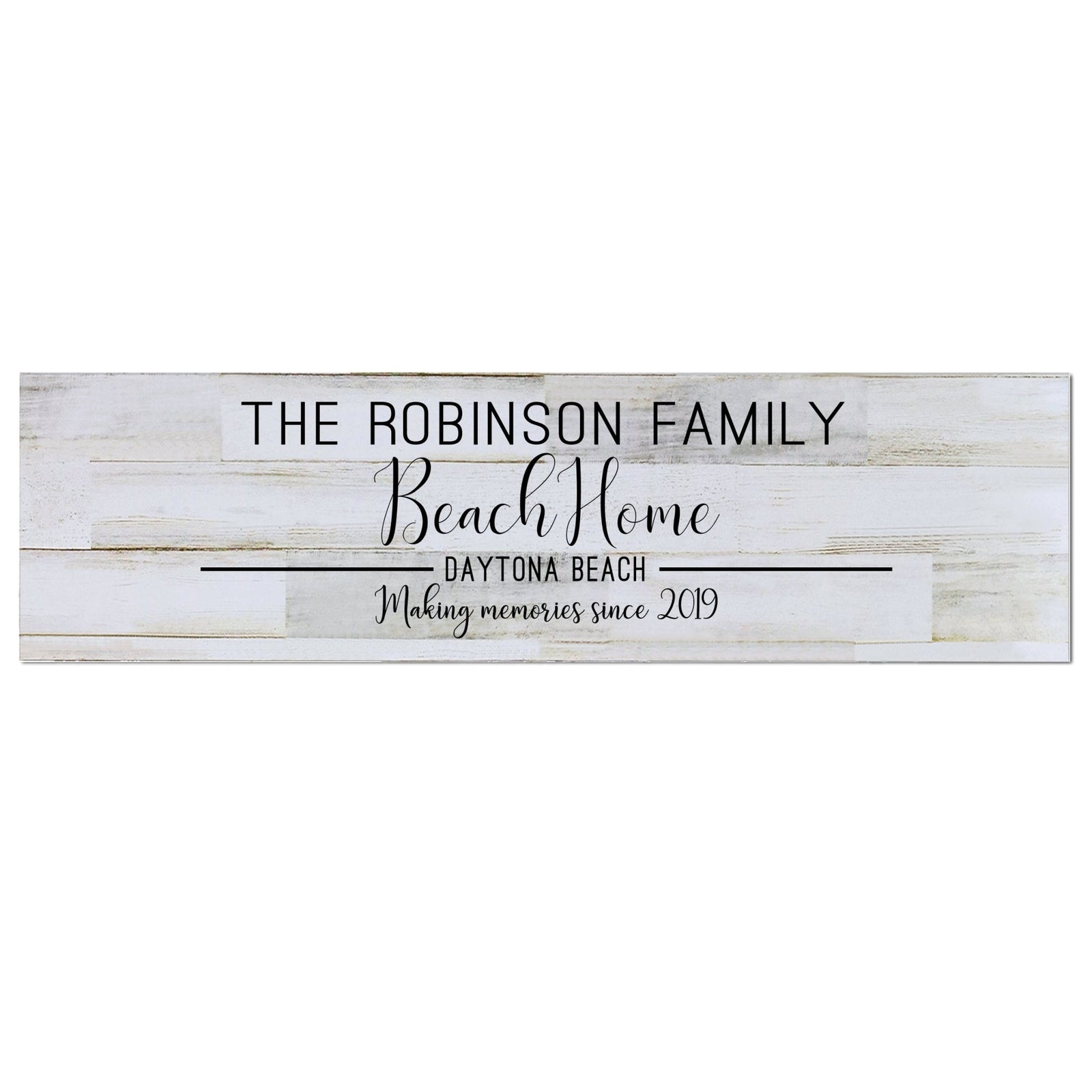 Personalized Wall Decor Family Established Signs - Beach Home - LifeSong Milestones