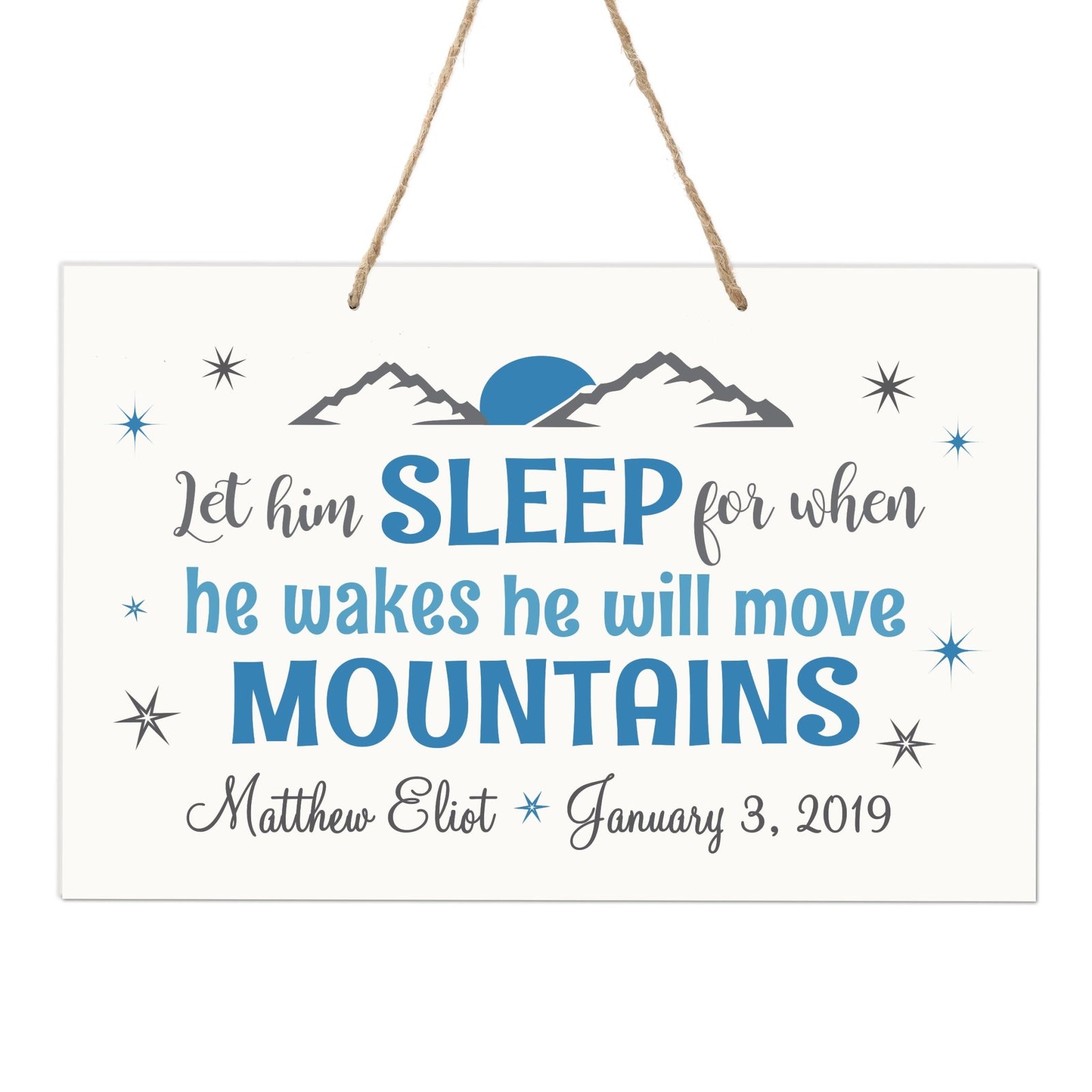 Personalized Wall Decor For Nursery Boys Bedroom Hanging Wall Art - LifeSong Milestones