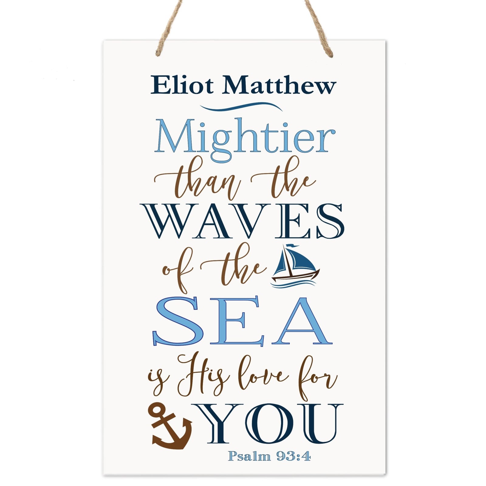 Personalized Wall Decor For Nursery Boys Bedroom Hanging Wall Art - LifeSong Milestones