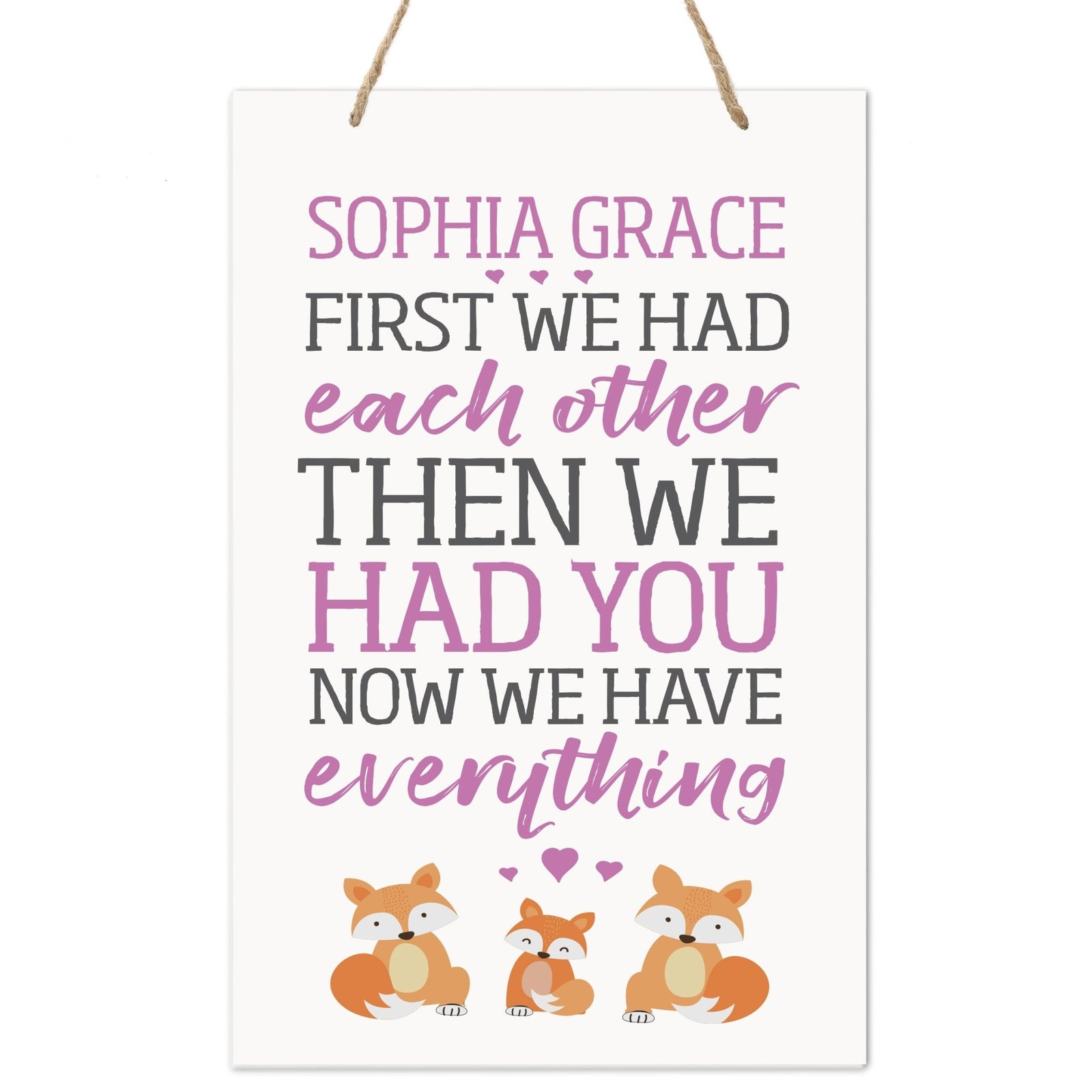 Personalized Wall Decor For Nursery Girls Bedroom Hanging Wall Art - LifeSong Milestones