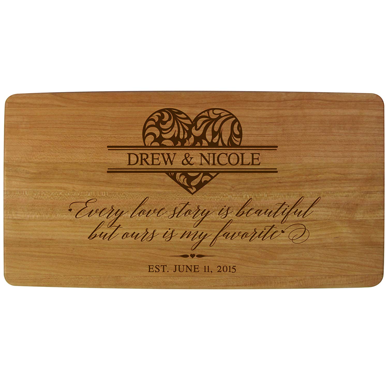 Personalized Wedding Anniversary Cutting Boards - Every Love Story - LifeSong Milestones